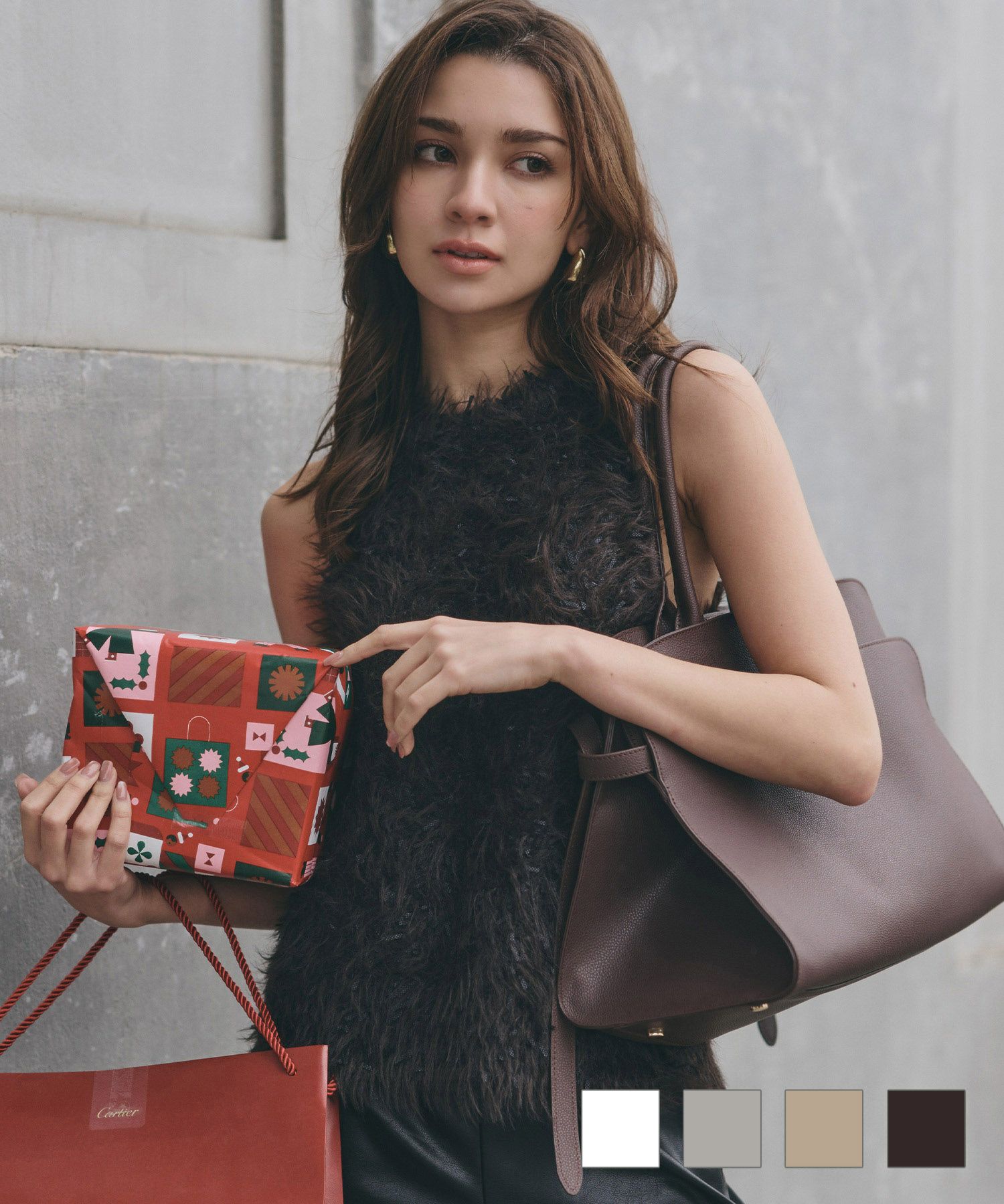 ファーライク ニット 2WAY トップス KINO THE KEI