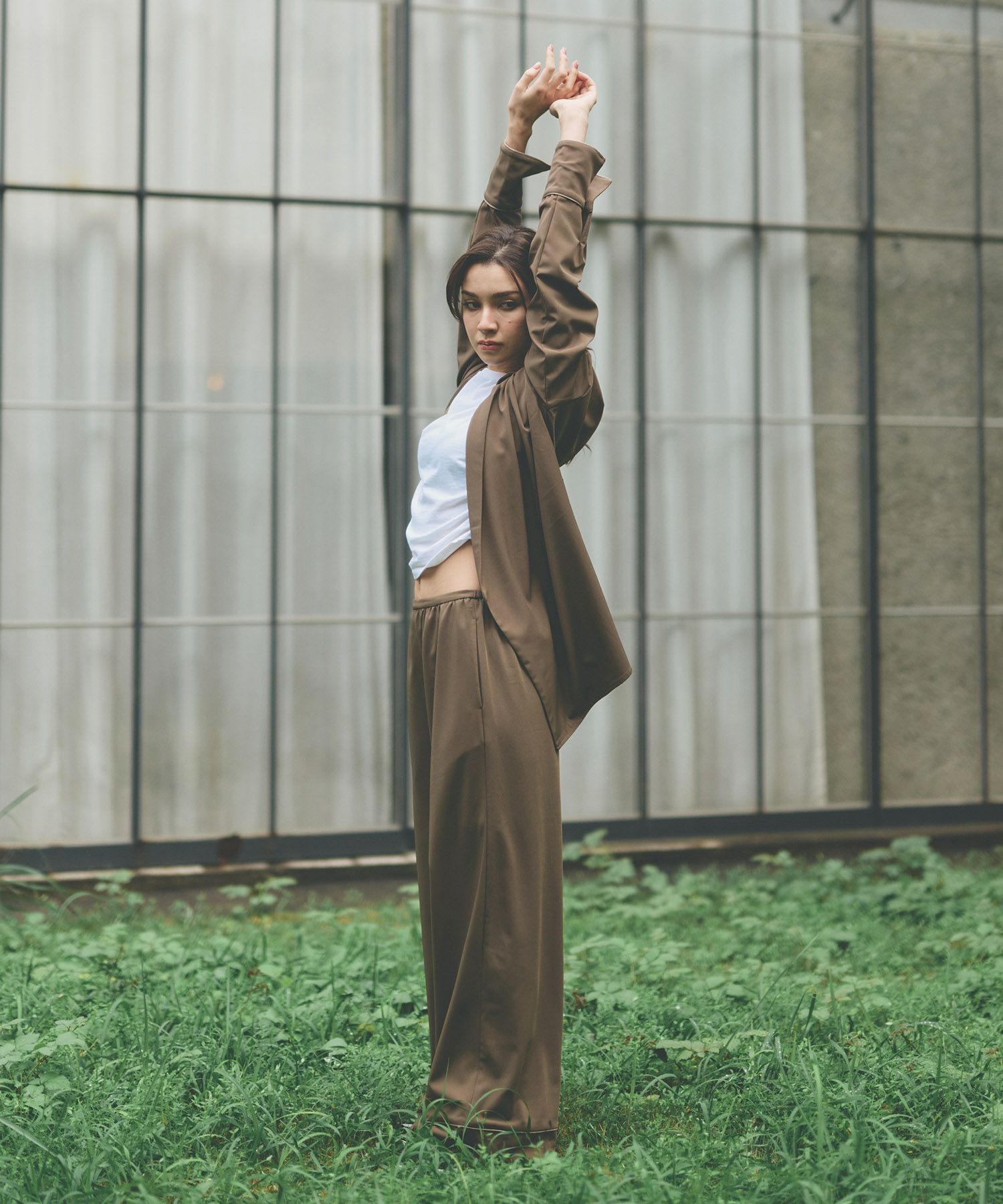 ルームウェア セットアップ パジャマ パンツスタイル ラウンジウェア バックオープンモテワンピ お家デート デートコーデ ディナー クリスマス あざと可愛い 大人パジャマ 楽 ワイドパンツ 韓国風 綺麗め 細見え カジュアル KINO THE KEI