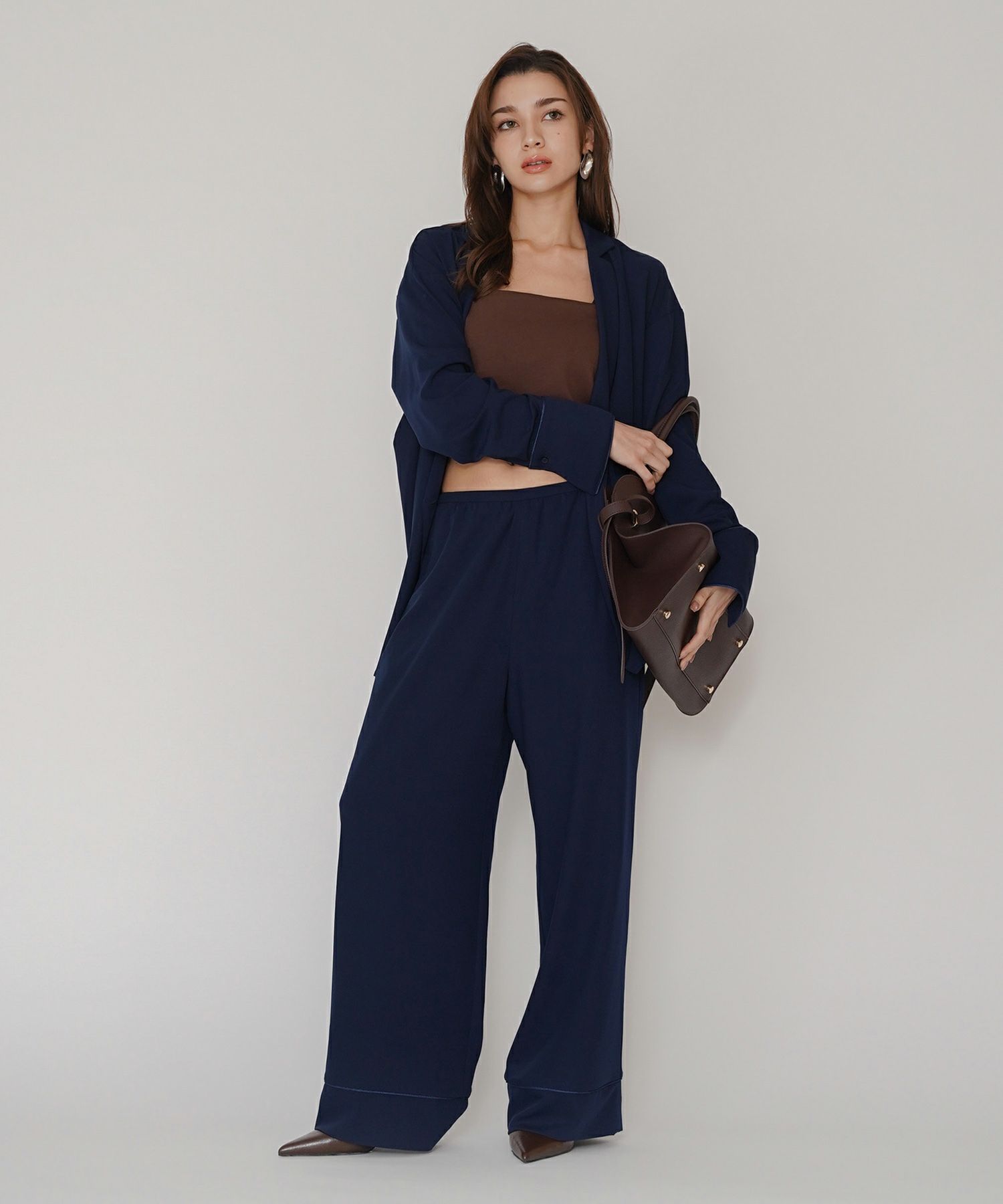 ルームウェア セットアップ パジャマ パンツスタイル ラウンジウェア バックオープンモテワンピ お家デート デートコーデ ディナー クリスマス あざと可愛い 大人パジャマ 楽 ワイドパンツ 韓国風 綺麗め 細見え カジュアル KINO THE KEI