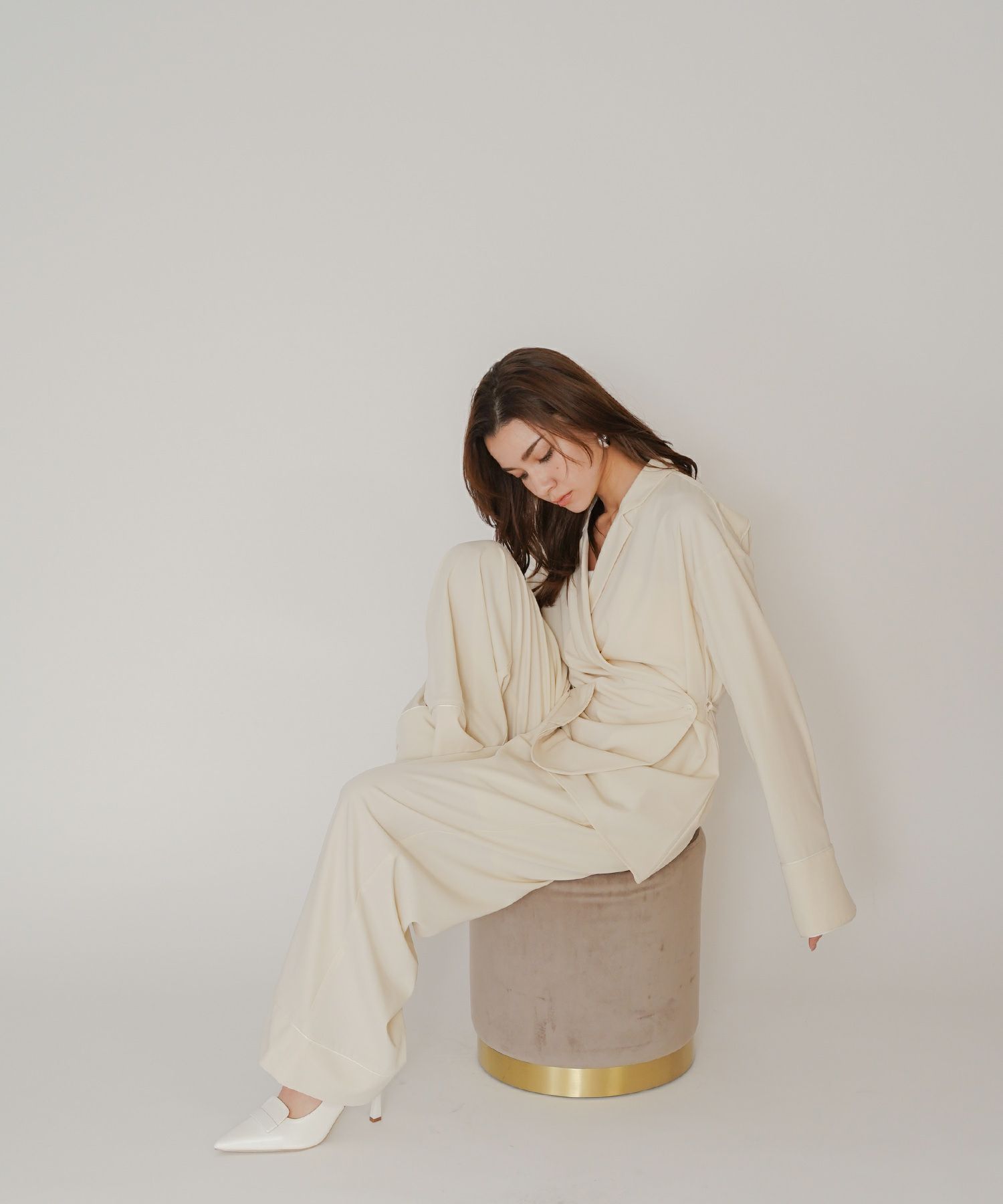 ルームウェア セットアップ パジャマ パンツスタイル ラウンジウェア バックオープンモテワンピ お家デート デートコーデ ディナー クリスマス あざと可愛い 大人パジャマ 楽 ワイドパンツ 韓国風 綺麗め 細見え カジュアル KINO THE KEI