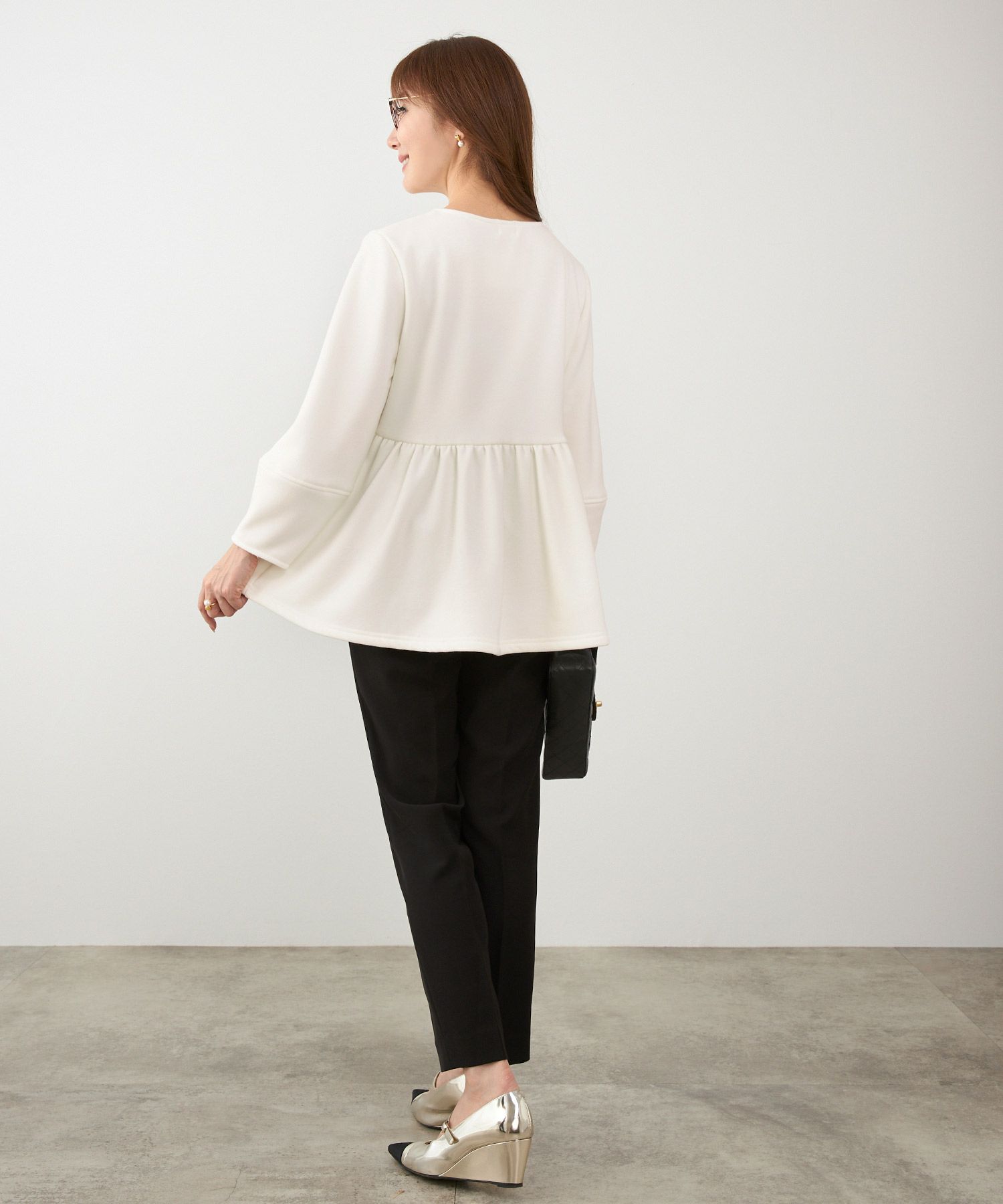 洗濯可 マシンウォッシャブル 大人可愛い 上品 きれいめ 体型カバー オフィス 大人カジュアル フェミニン ジョイントスペース