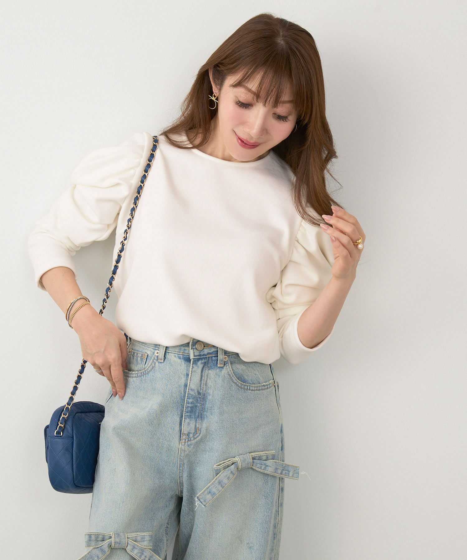 洗濯可 マシンウォッシャブル 大人可愛い 上品 きれいめ 体型カバー オフィス 大人カジュアル フェミニン ジョイントスペース