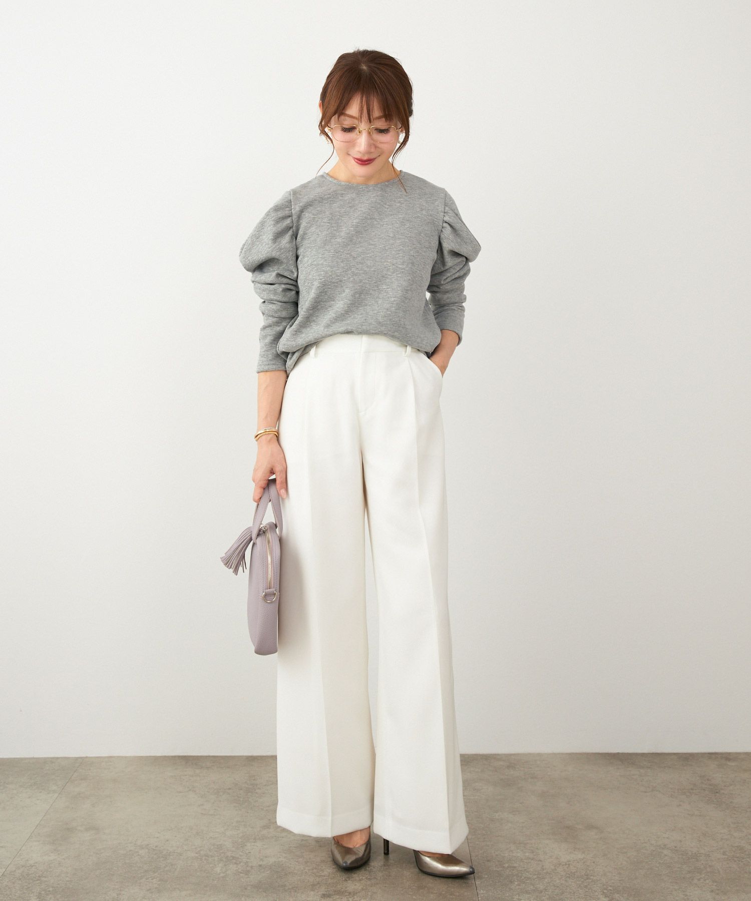 洗濯可 マシンウォッシャブル 大人可愛い 上品 きれいめ 体型カバー オフィス 大人カジュアル フェミニン ジョイントスペース