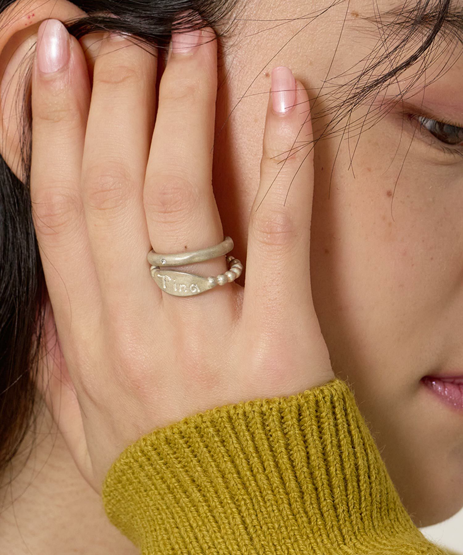 スタンドネック ダブルジップブルゾン TINA:JOJUN グレー FINAL-SALE スタンドネック ダブルジップブルゾン TINA：JOJUN 全2色