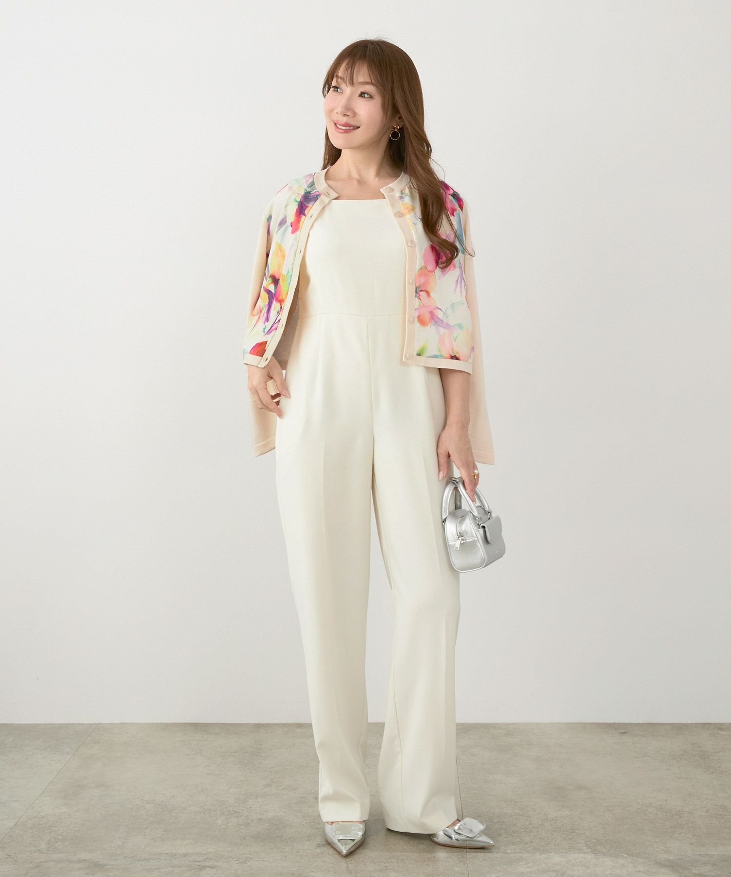 手洗い可 日本製 大人可愛い 上品 きれいめ ドッキング 大人カジュアル オフィス フェミニン 柄 ジョイントスペース