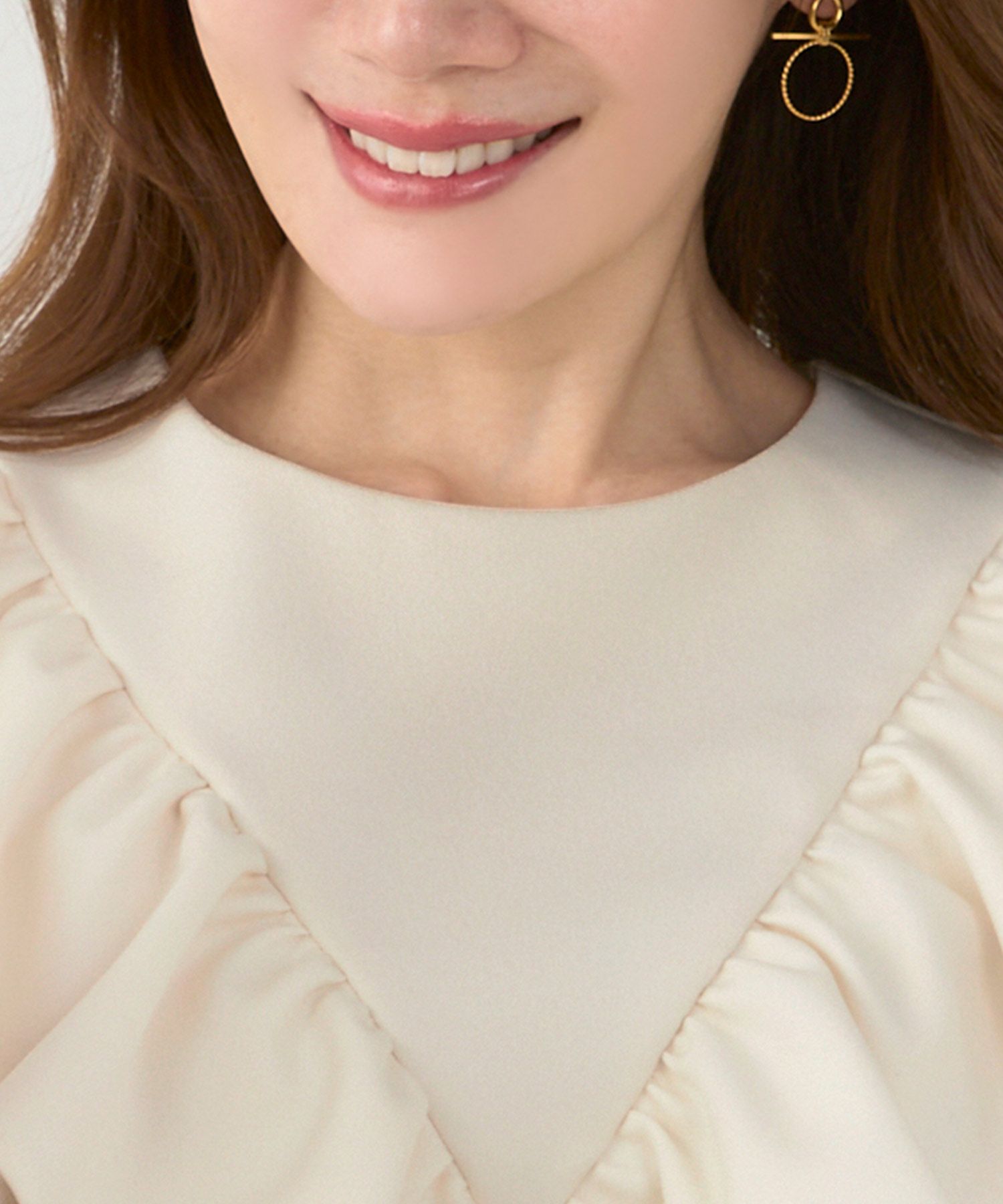 手洗い可 日本製 大人可愛い 上品 きれいめ オフィス 大人カジュアル フェミニン アンチピリング ジョイントスペース