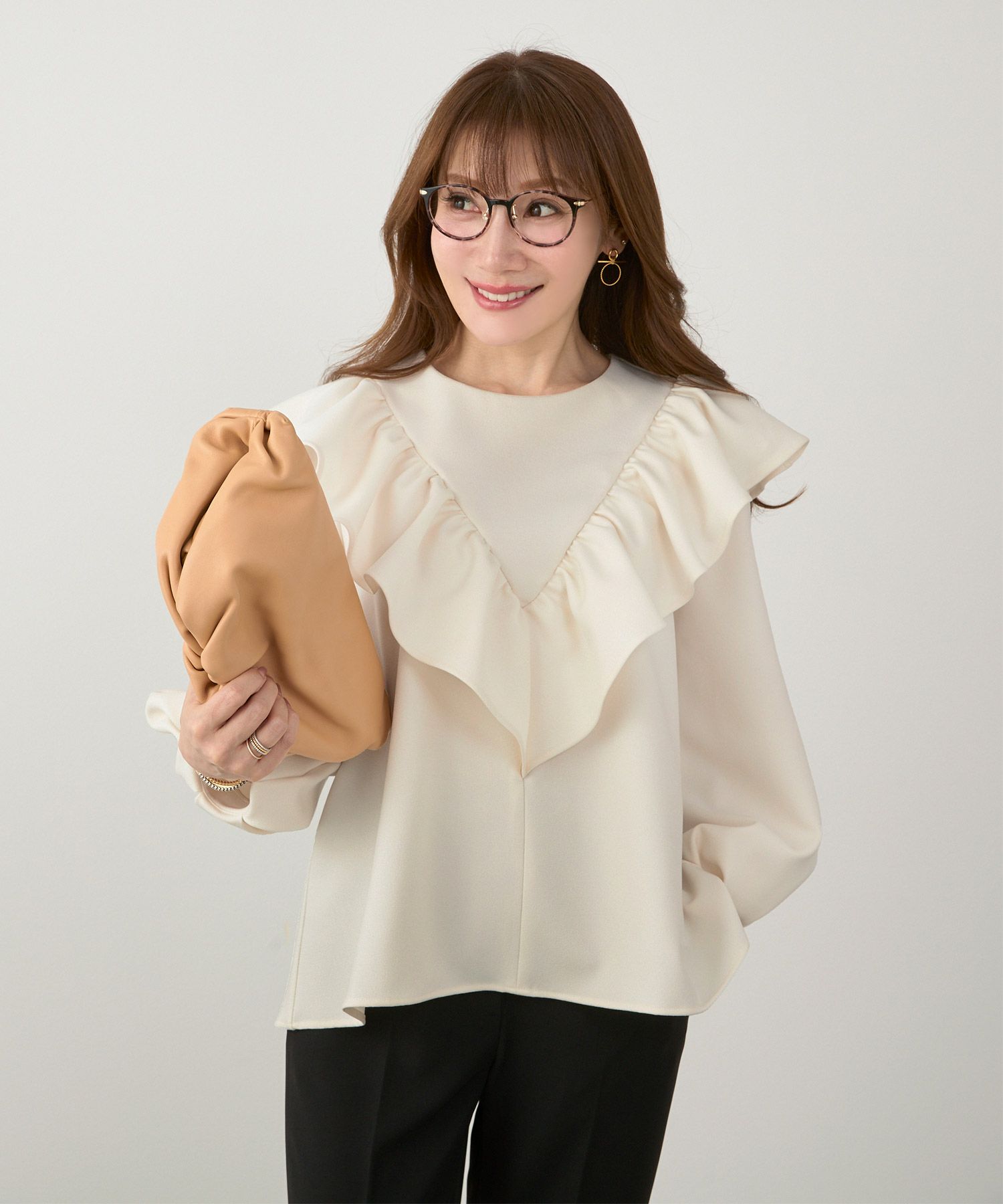 手洗い可 日本製 大人可愛い 上品 きれいめ オフィス 大人カジュアル フェミニン アンチピリング ジョイントスペース