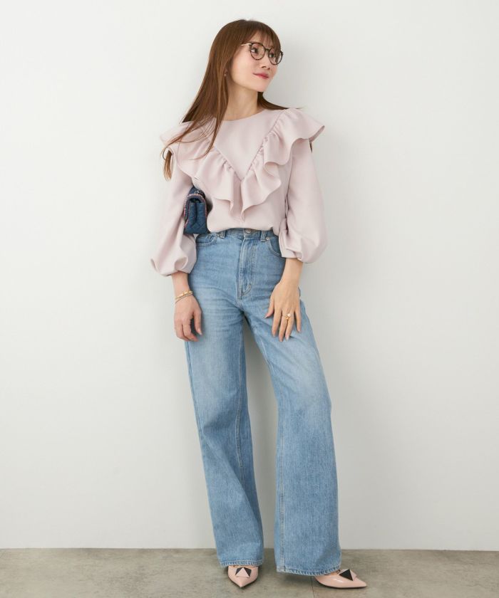 手洗い可 日本製 大人可愛い 上品 きれいめ オフィス 大人カジュアル フェミニン アンチピリング ジョイントスペース