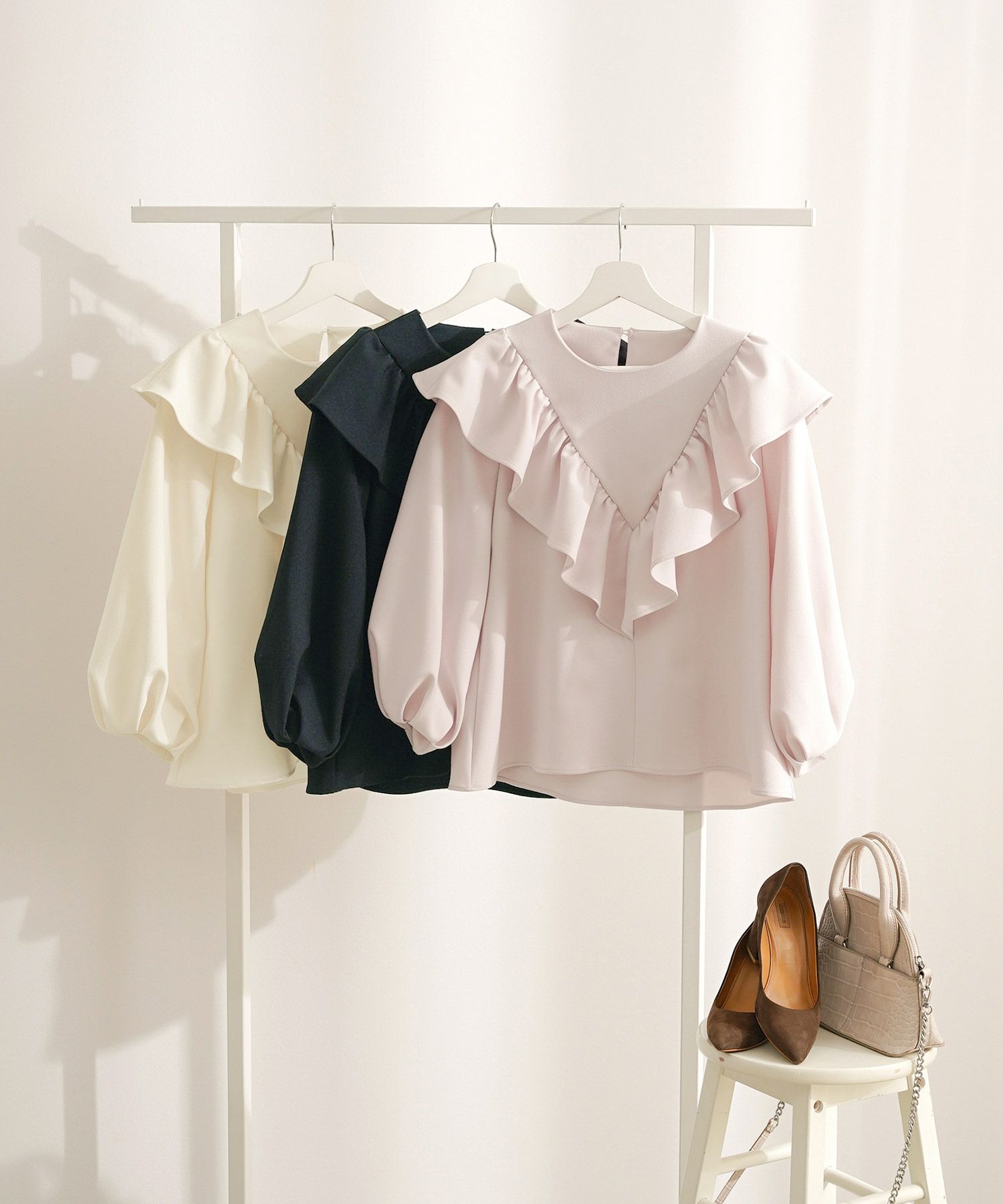 手洗い可 日本製 大人可愛い 上品 きれいめ オフィス 大人カジュアル フェミニン アンチピリング ジョイントスペース