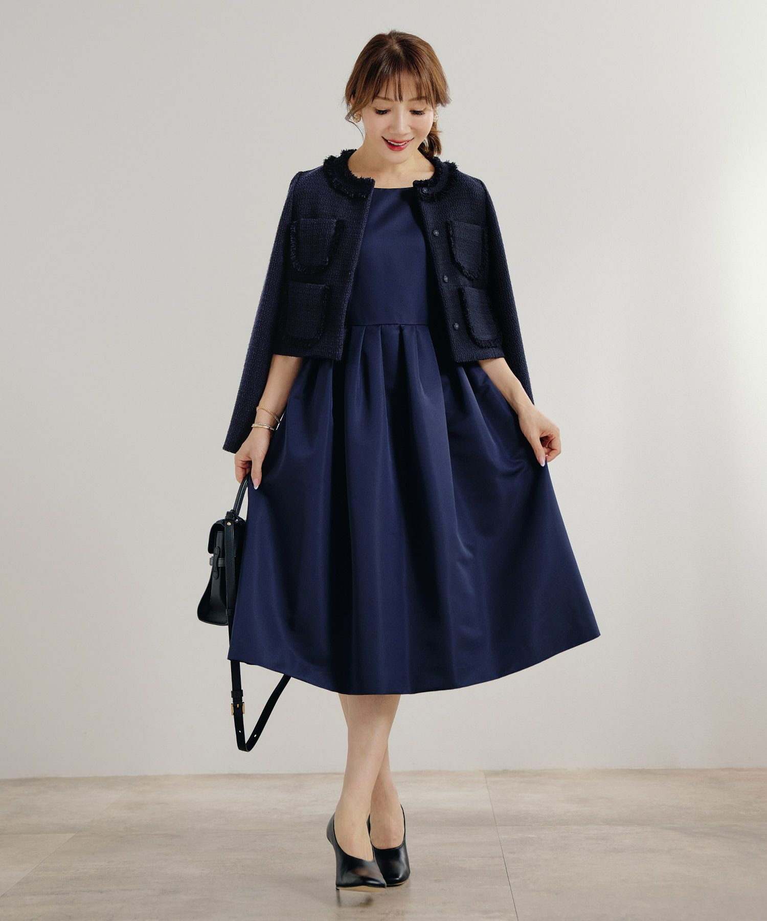 オケージョン 入卒園 上品 フォーマル セレモニー 大人可愛い カジュアル きれいめ S/M/L ジョイントスペース