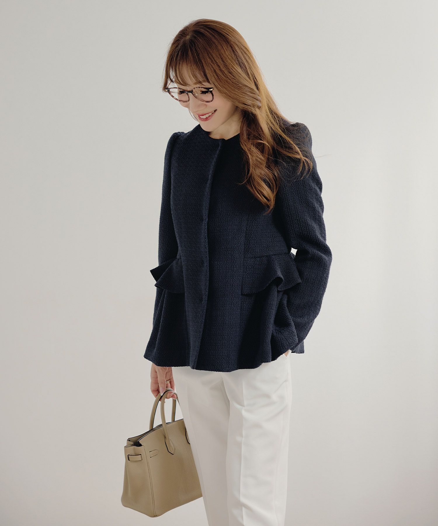 Occasion-SALE オケージョン ペプラム フリル ジャケット Liala×PG 全2