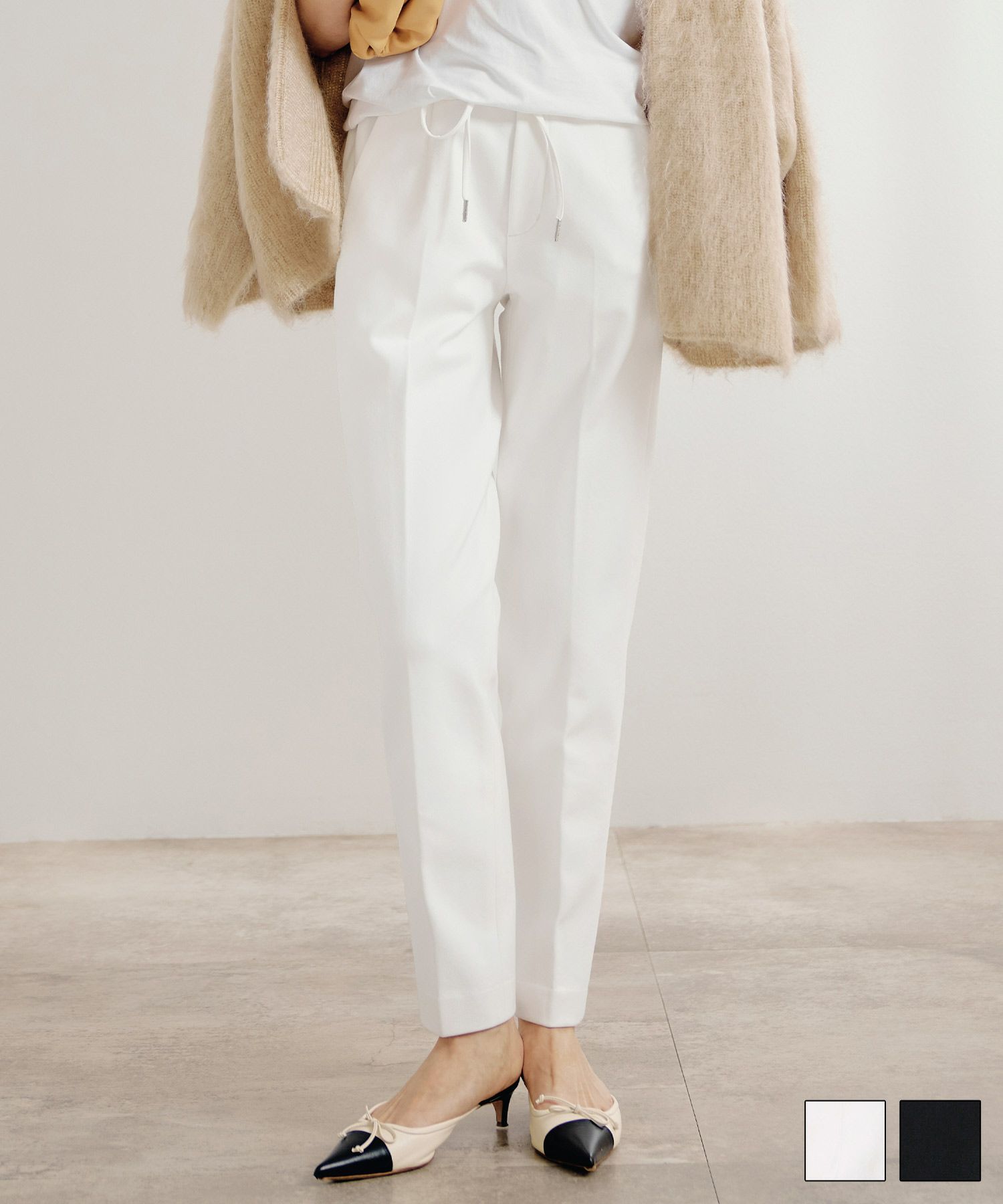 裏起毛 ドロスト センタープレス パンツ Liala×PG