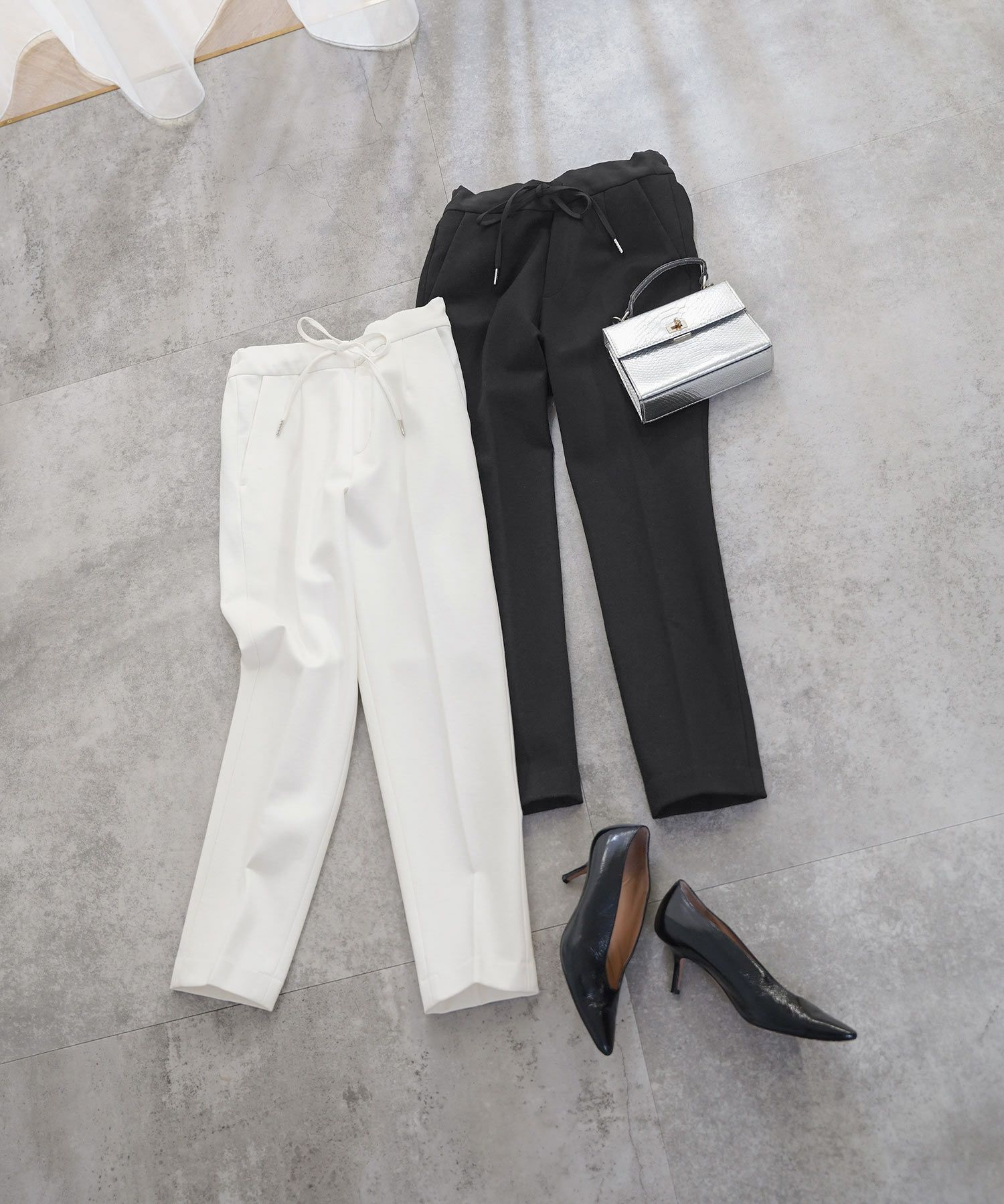 手洗い可 レディース オフィス 大人カジュアル きれいめ 秋冬春 上品 美脚 ジョイントスペース