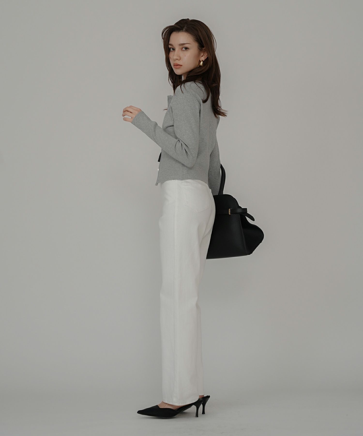 リラックスウェア スウェット 短丈ニット Y2K パジャマ 部屋着 ダル着 モテニット カットソー デートコーデ ドライブ 空港ファッション 大人 あざと可愛い 肌見せ 韓国風 綺麗め 細見え カジュアル らくちん KINO THE KEI