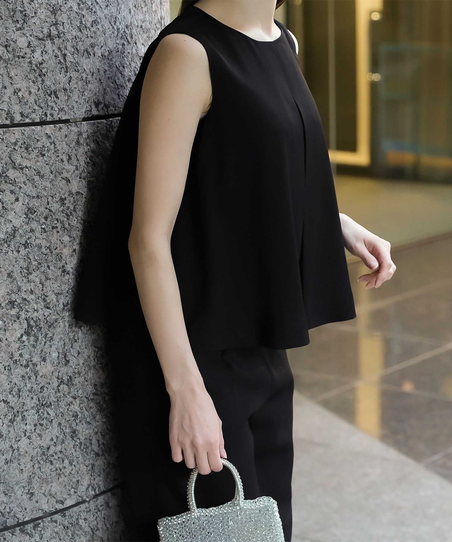 フレアヘム オールインワン レディース ファッション オケージョン ホワイト ブラック M