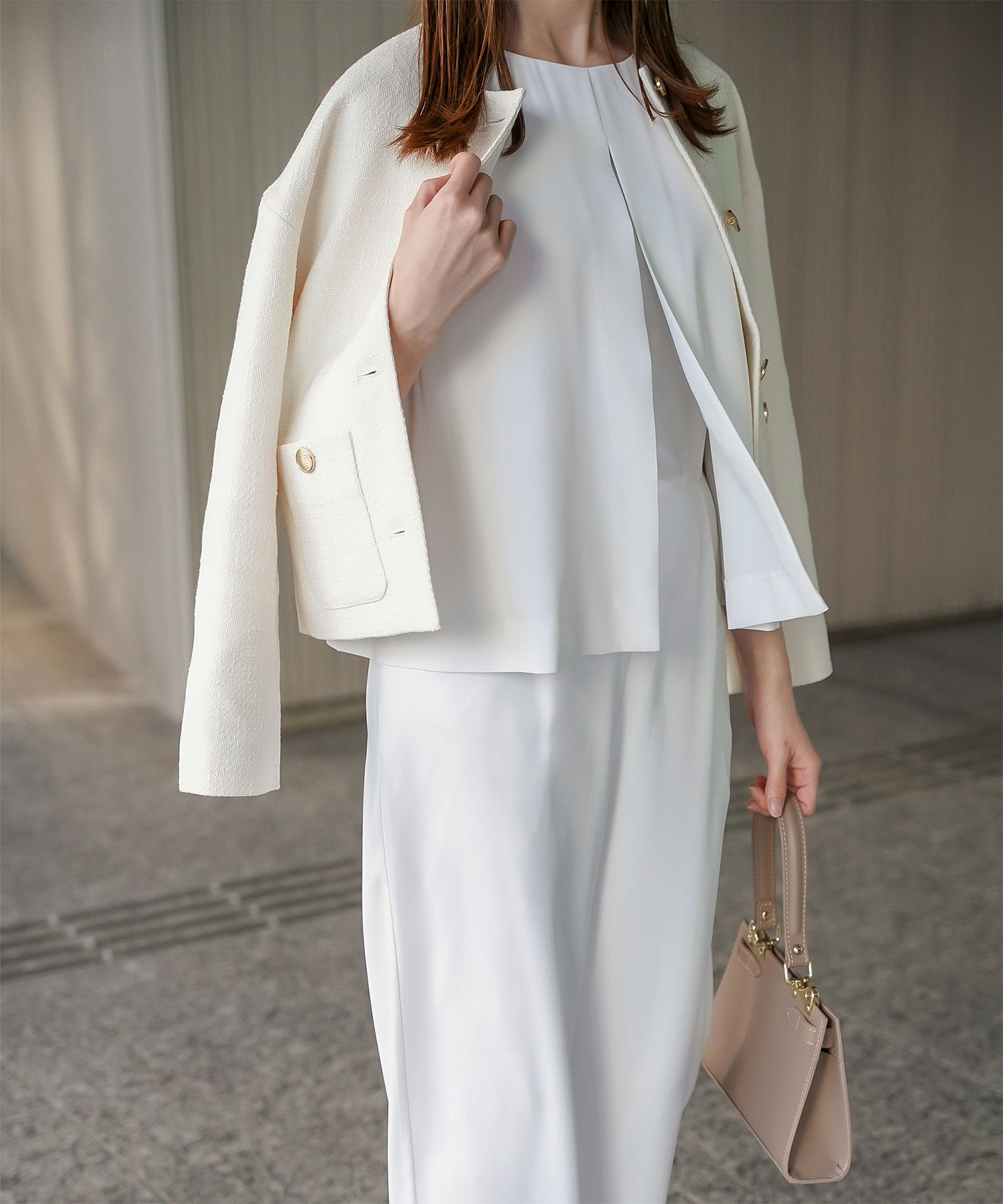 フレアヘム オールインワン レディース ファッション オケージョン ホワイト ブラック M