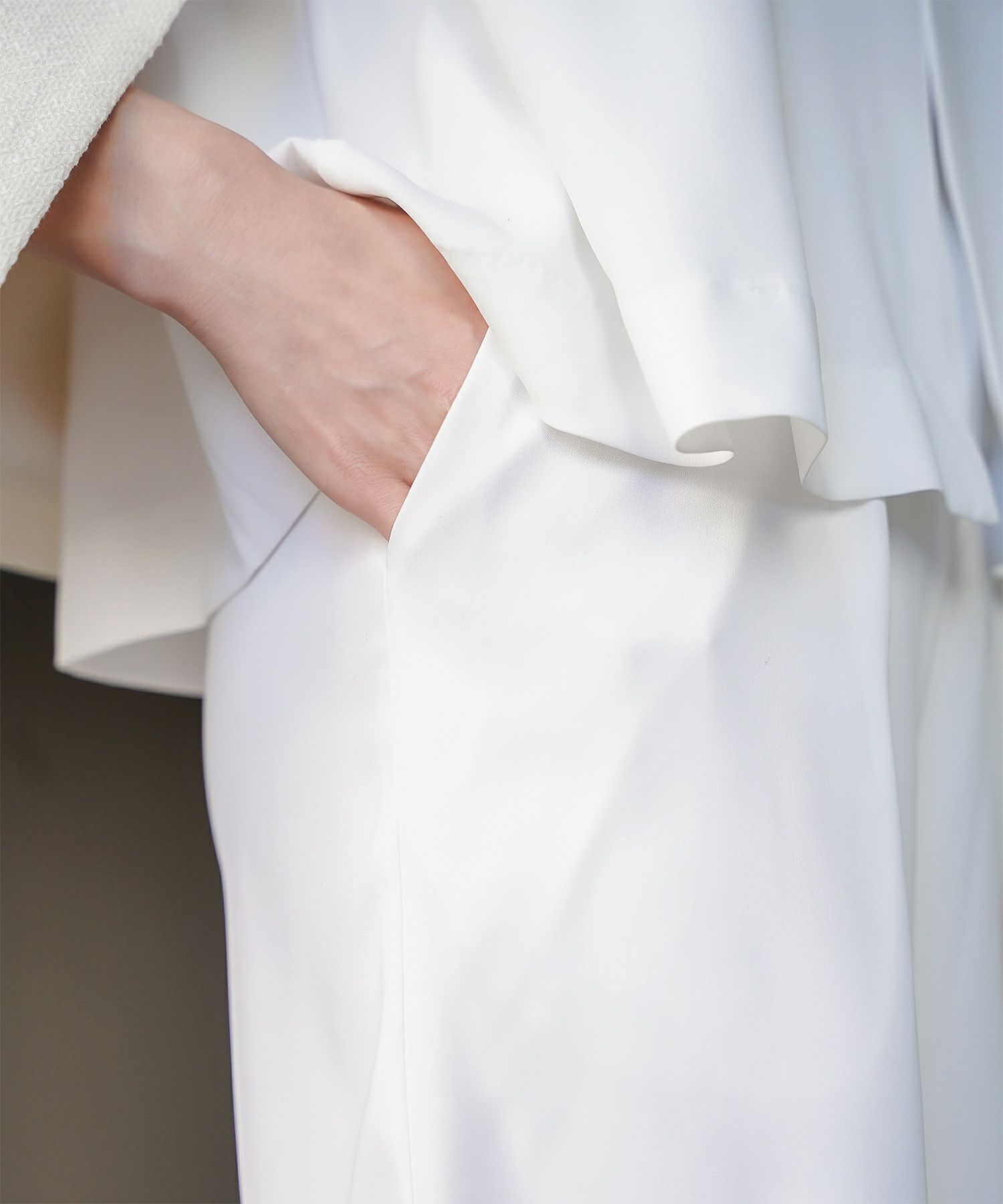 フレアヘム オールインワン レディース ファッション オケージョン ホワイト ブラック M