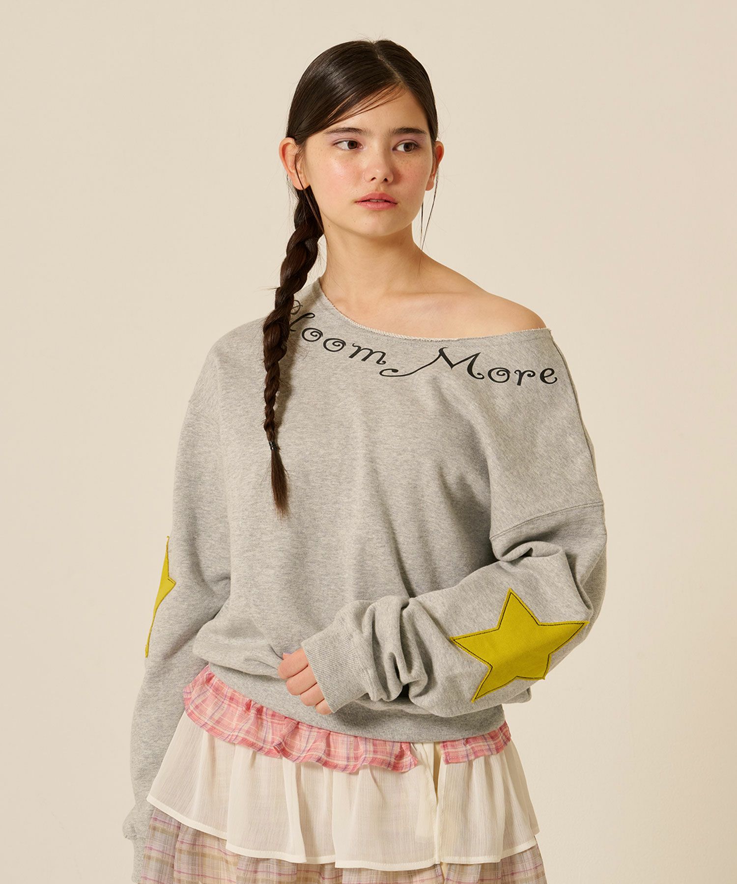 オフショル/スウェット/スター