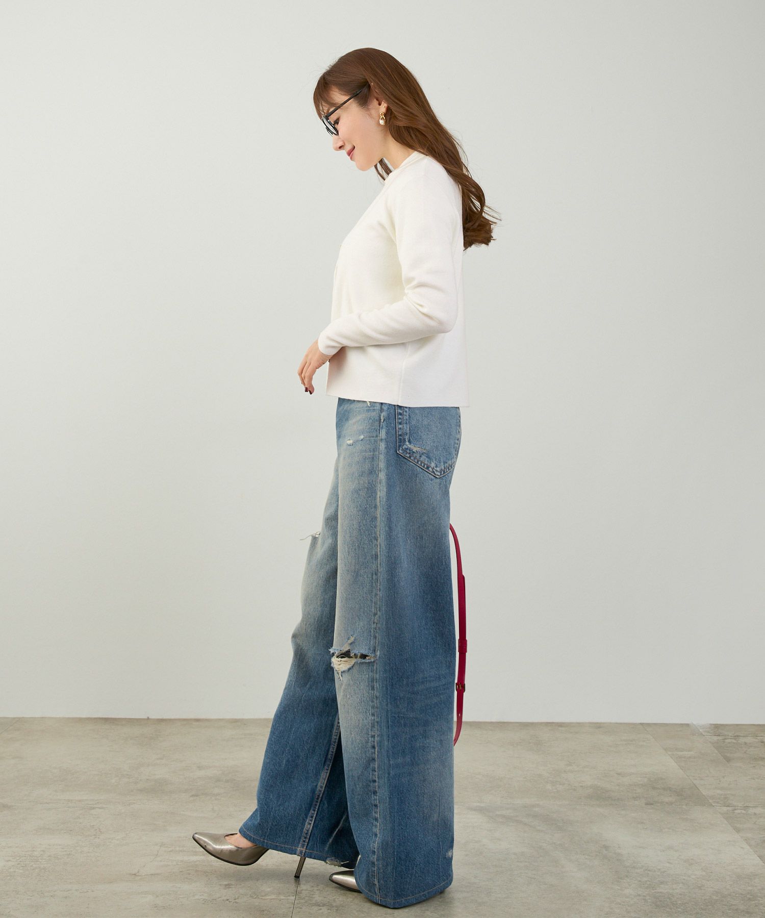 洗濯機可 マシンウォッシャブル 大人可愛い 上品 きれいめ オフィス 大人カジュアル フェミニン ジョイントスペース