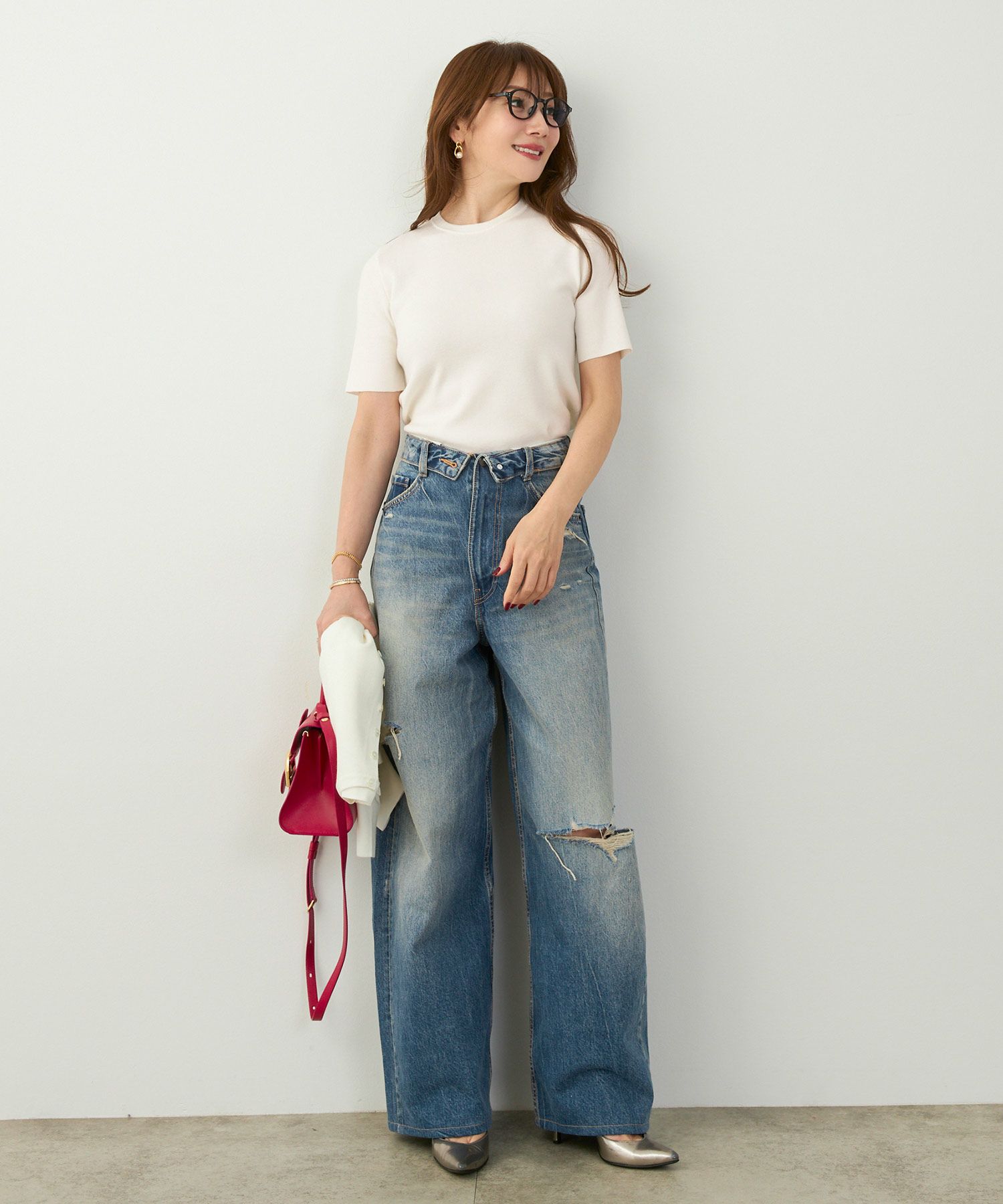 洗濯機可 マシンウォッシャブル 大人可愛い 上品 きれいめ オフィス 大人カジュアル フェミニン ジョイントスペース