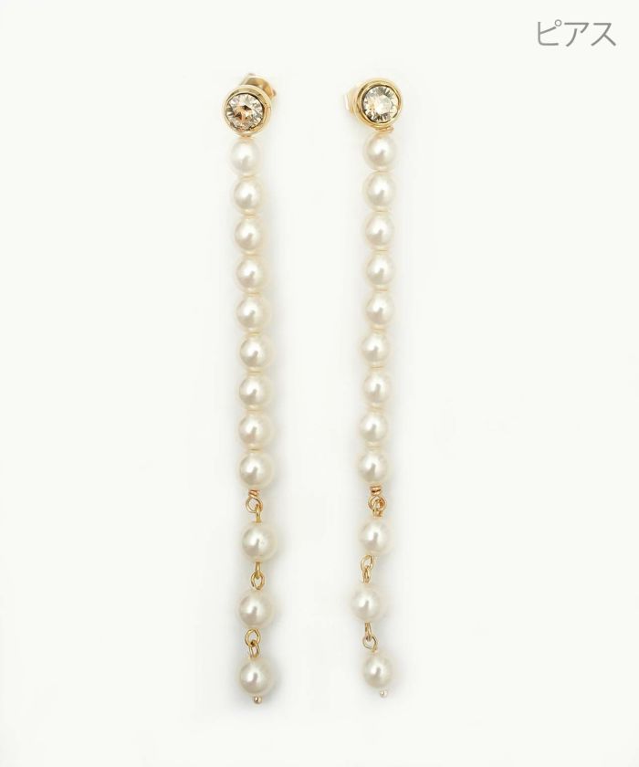 グレース ライン パール ピアス イヤリング Grace Line Pearl Pierce Earring