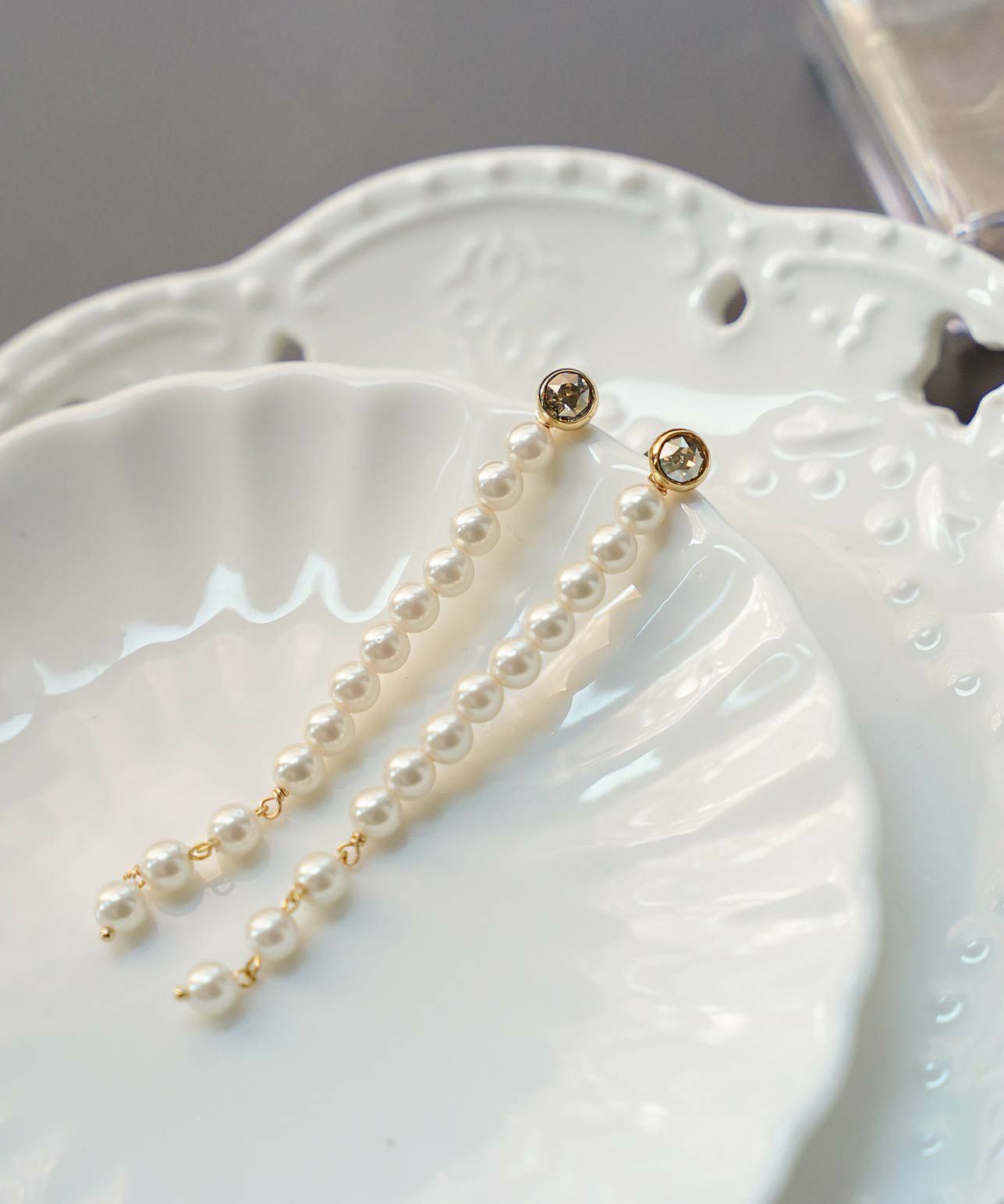 グレース ライン パール ピアス イヤリング Grace Line Pearl Pierce Earring