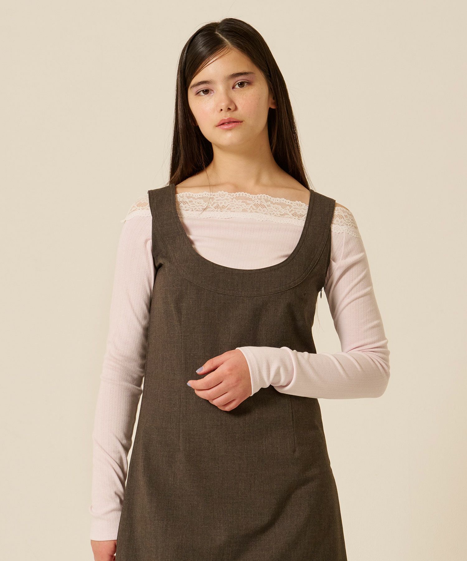 レース/オフショル/ロンT