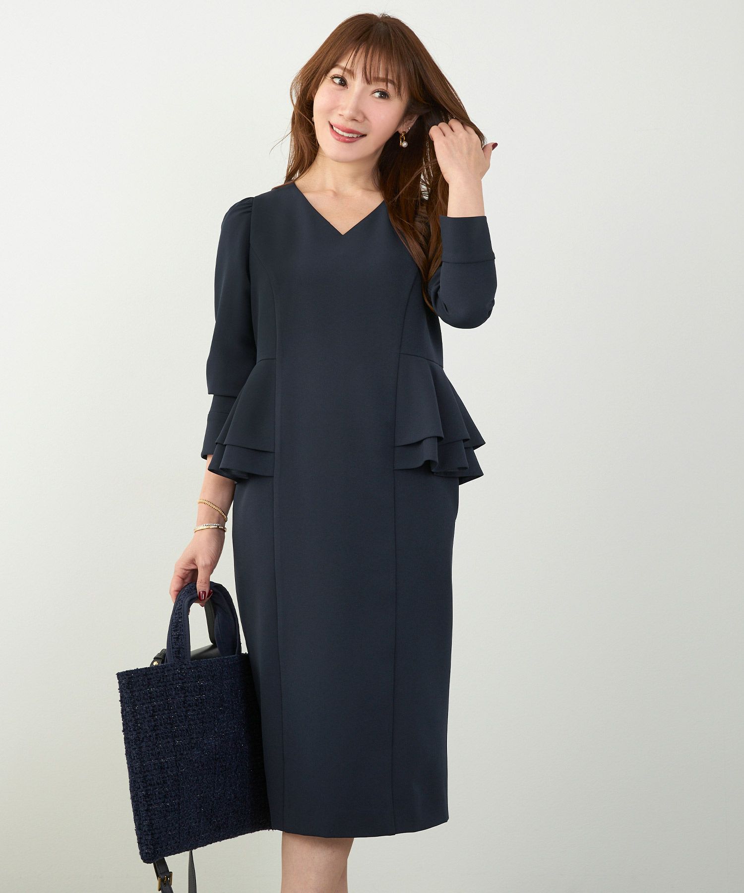 手洗い可 きれいめ オケージョン フォーマル 上品 体型カバー オフィス 大人カジュアル ジョイントスペース