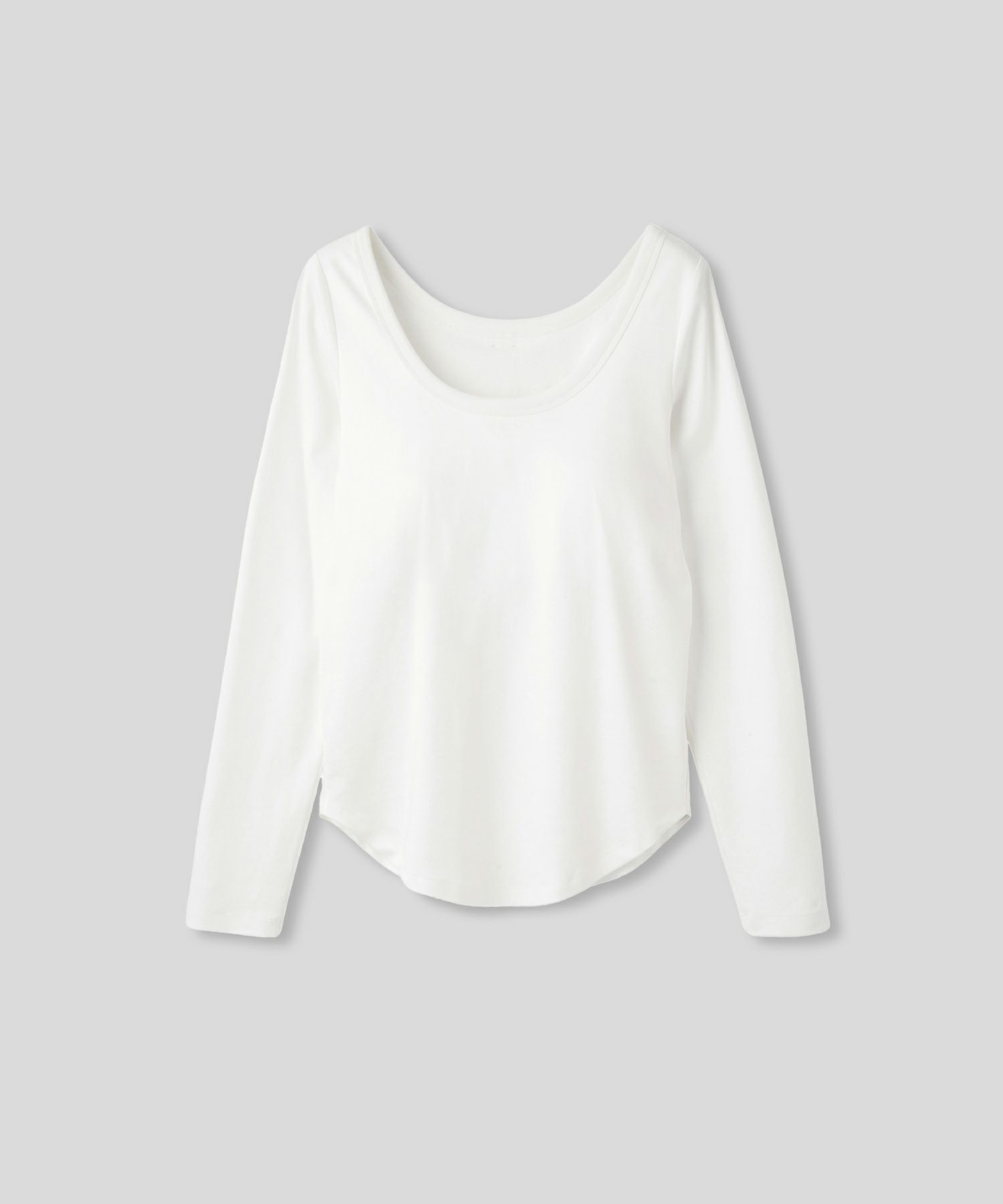 uネック tシャツ クルーネック 深め カットソー タイト ルームウエア オシャレ 無地 オフショル ロンT  女性らしい モテワンピ デートコーデ 大人 ディナー あざと可愛い 肌見せ 韓国風 綺麗め 細見え カジュアル スタイル盛れ KINO THE KEI