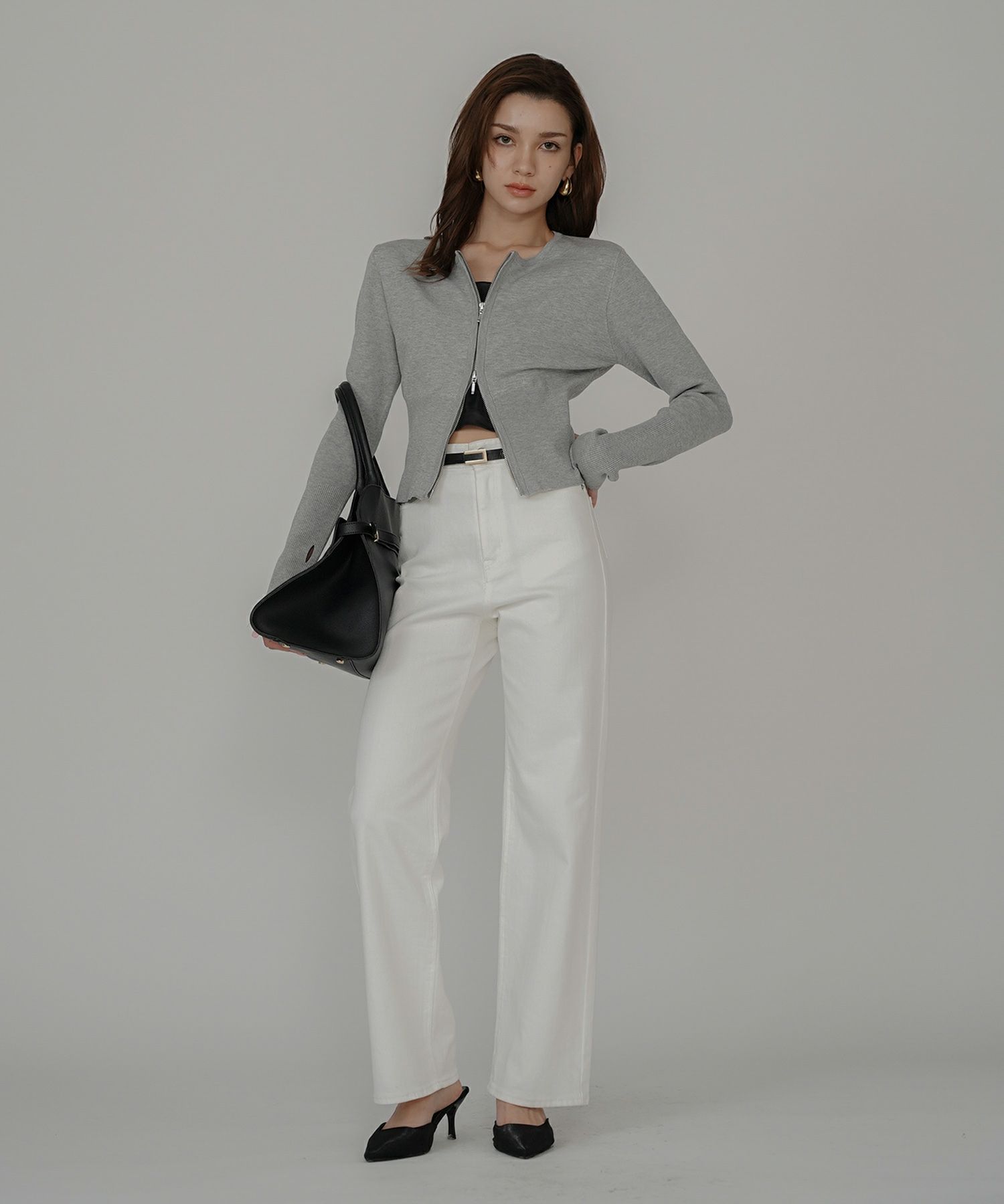 ハイライズ ワイド ストレート デニム KINO THE KEI 全3色｜ktk711