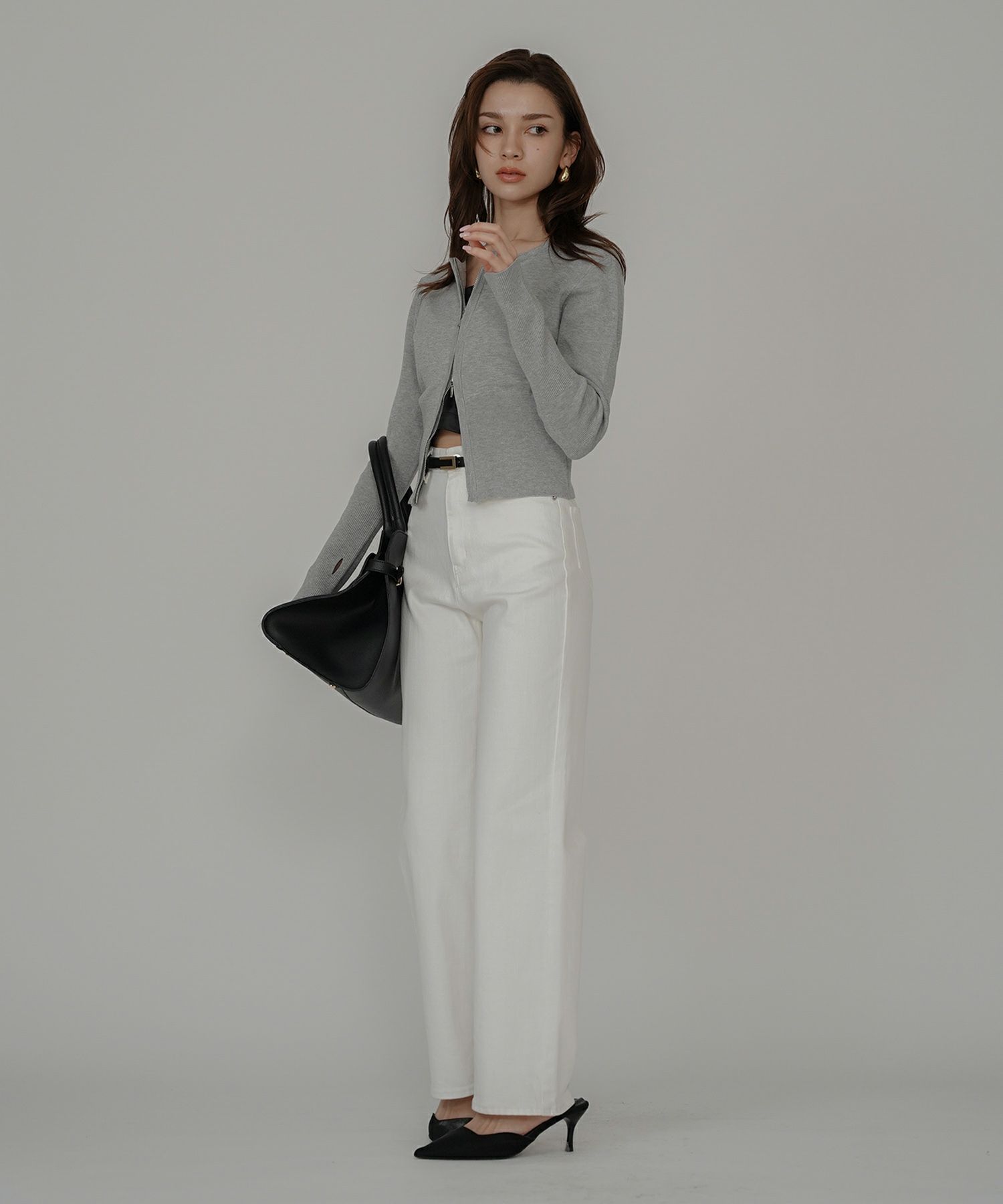 ハイライズ ワイド ストレート デニム KINO THE KEI 全3色｜ktk711