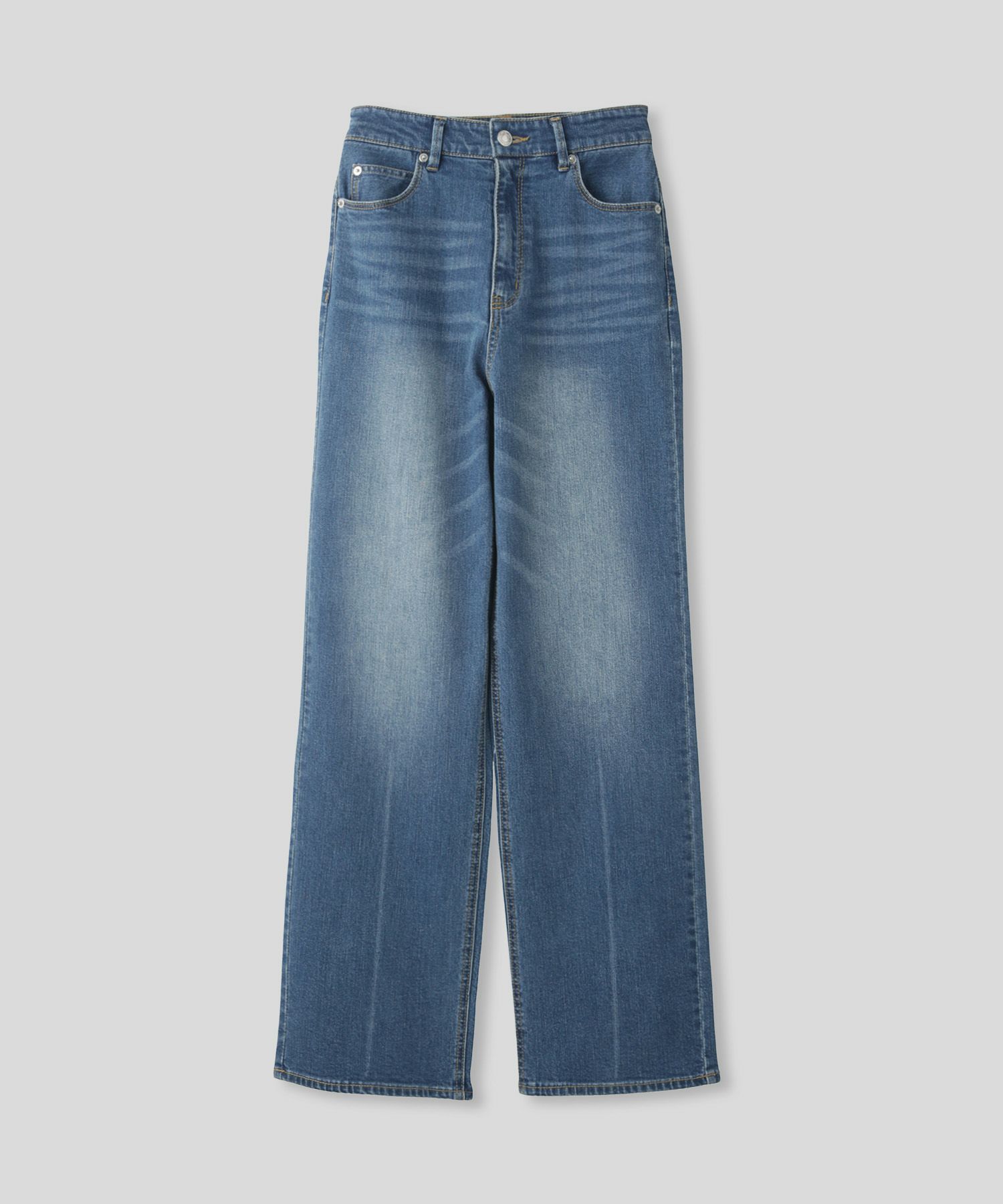 ルーズ 美脚 感動 スタイルアップ ストレートデニム ワイドデニム オシャレ 無地 デニムパンツ  女性らしい モテコーデ デートコーデ 大人 あざと可愛い 肌見せ 韓国風 綺麗め 細見え カジュアル スタイル盛れ KINO THE KEI