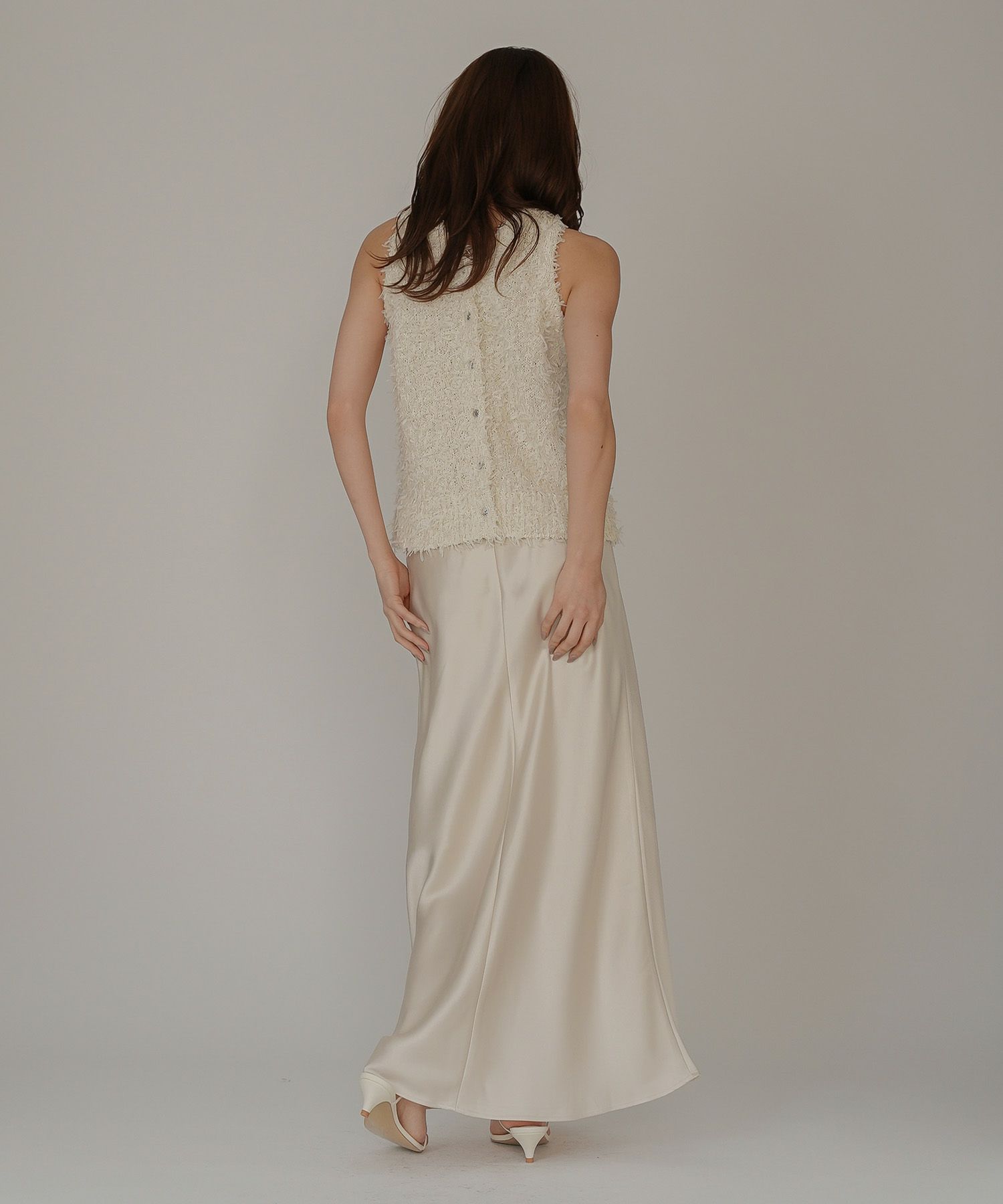 アメリカンスリーブ Vネック 2WAY フェザー レイヤード ファーベスト  海外系 きれいめ 韓国風 韓国系 スタイル盛れ KINO THE KEI