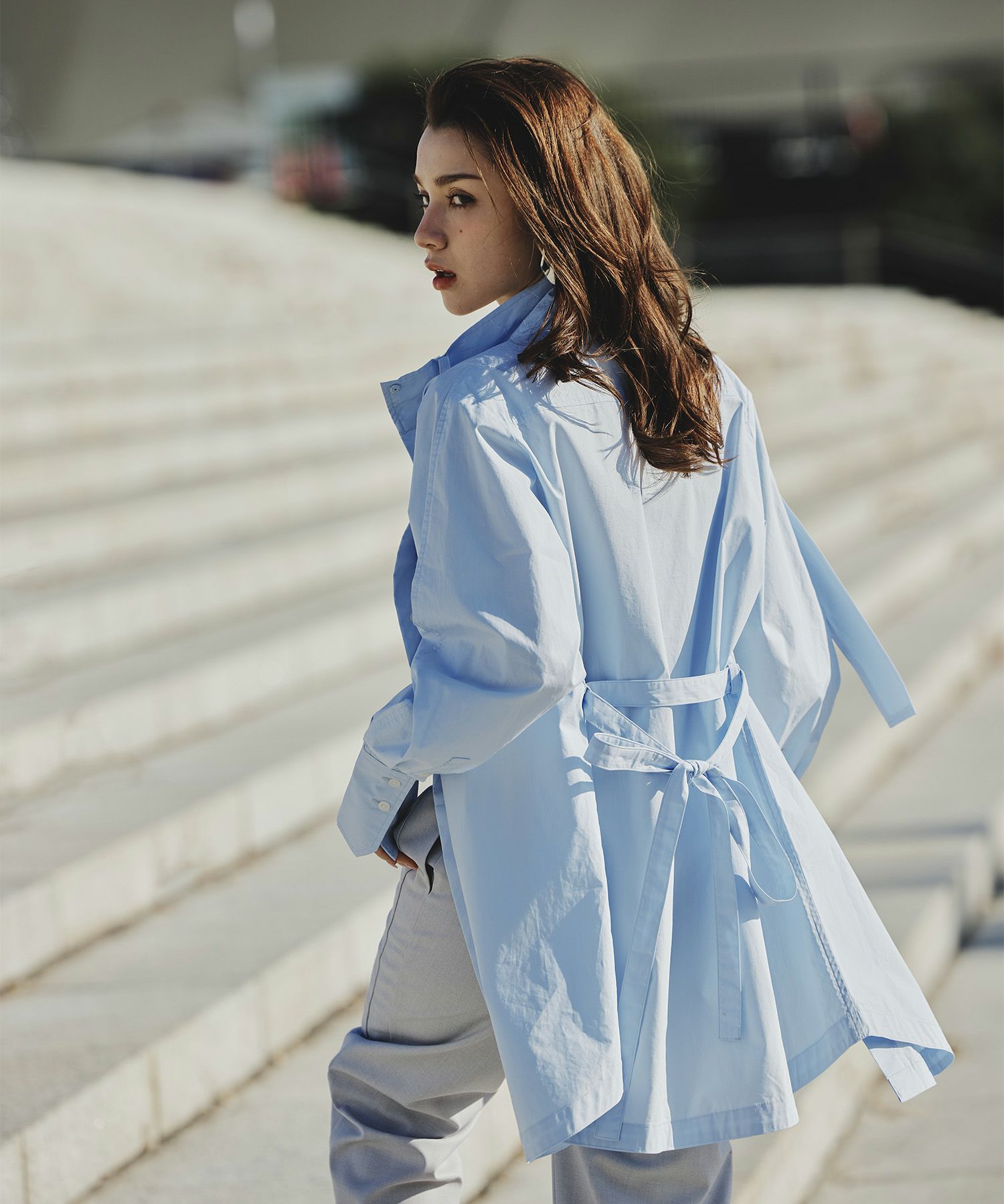 ストリート ストカジ ボーイッシュ メンズライク ロングシャツ チュニック ミニワンピ 長め丈 韓国風 韓国系 カジュアル エレガント 海外系 きれいめ 細見え カジュアル スタイル盛れ KINO THE KEI