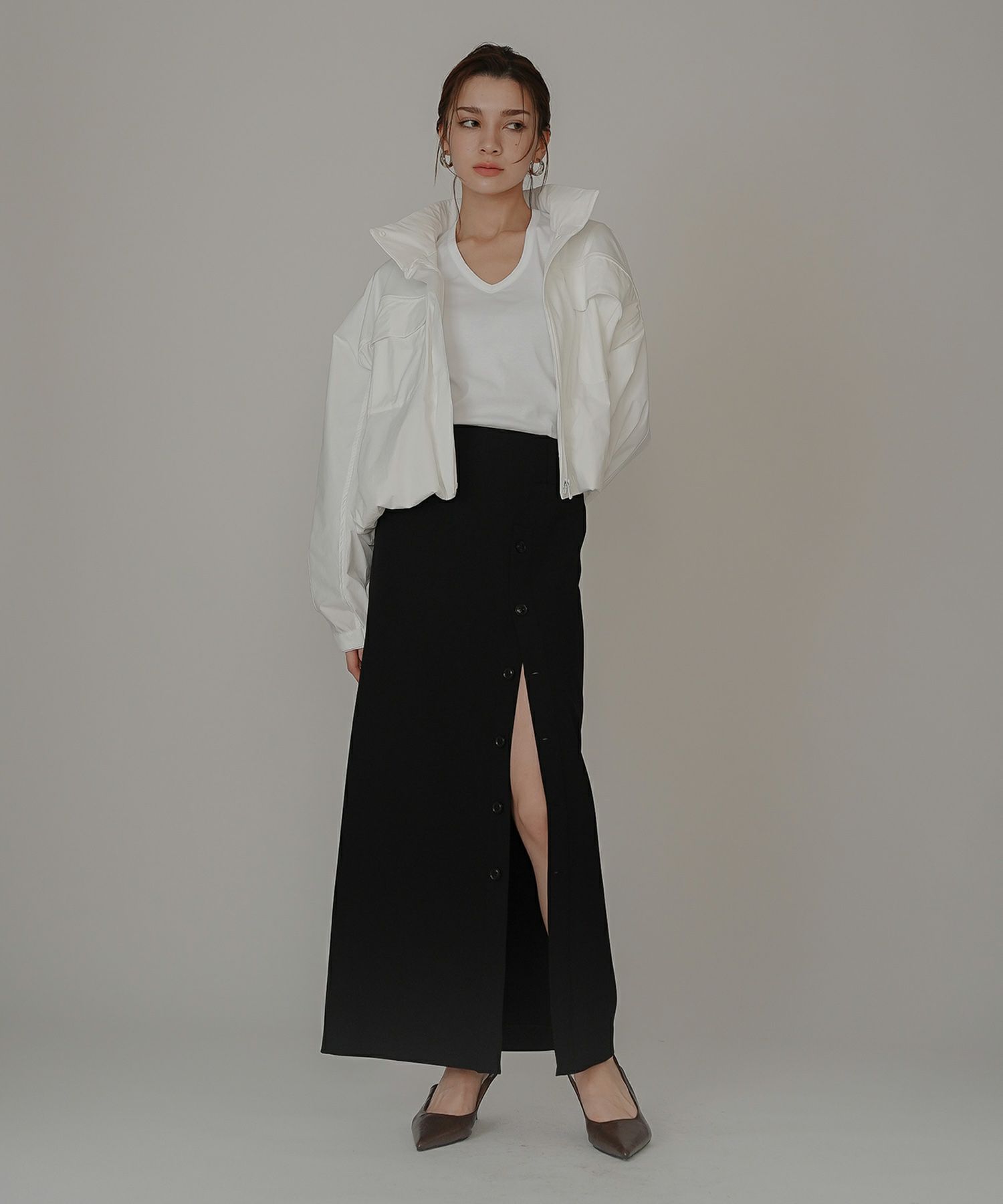 リラックス 休日 ワークアウト ヨガ ジム ウェア ランニング ウォーキング 通勤 通学 ベーシック タイトシルエット スリット入り リブ カジュアル エレガント 海外系 きれいめ 韓国風 韓国系 スタイル盛れ KINO THE KEI