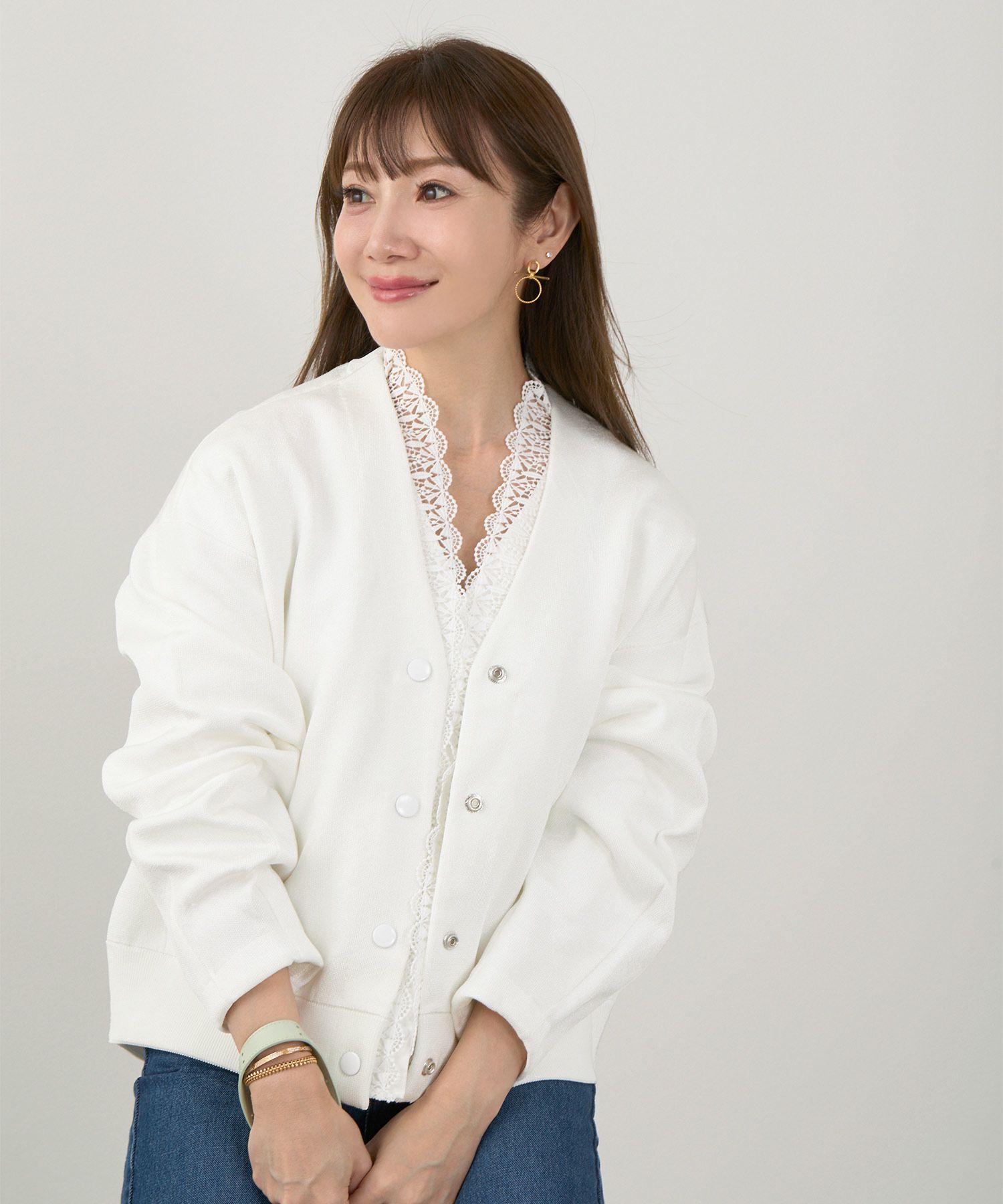 手洗い可 オケージョン 大人可愛い 上品 きれいめ オフィス 大人カジュアル フェミニン 白黒 ジョイントスペース