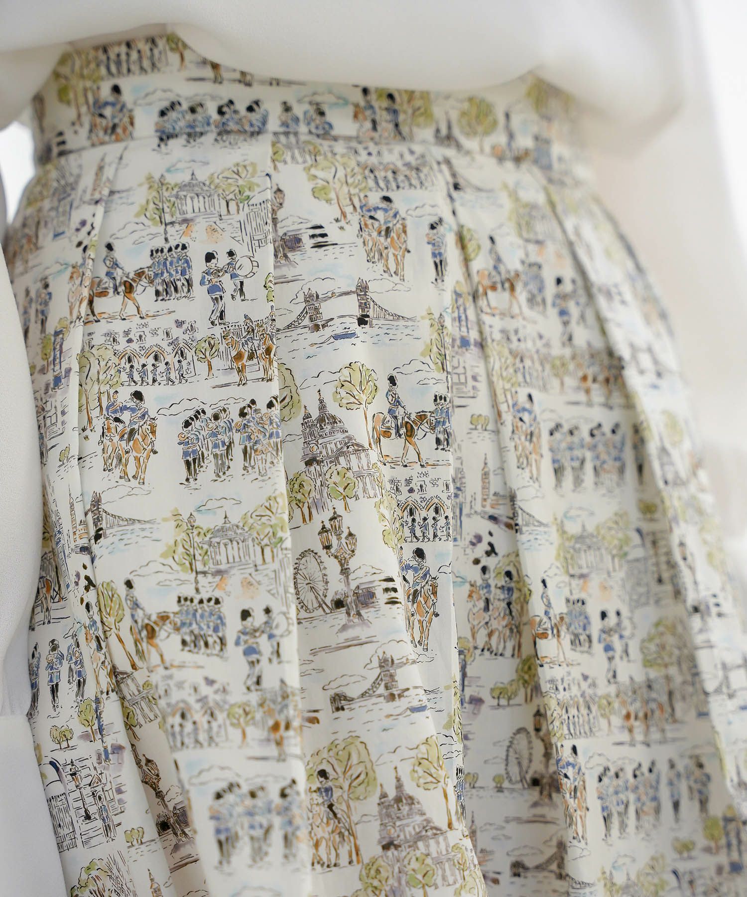 スカート ボトムス レディース ファッション 膝下丈 かわいい きれいめ 柄 リバティ ウォッシャブル 春秋 ジョイントスペース 