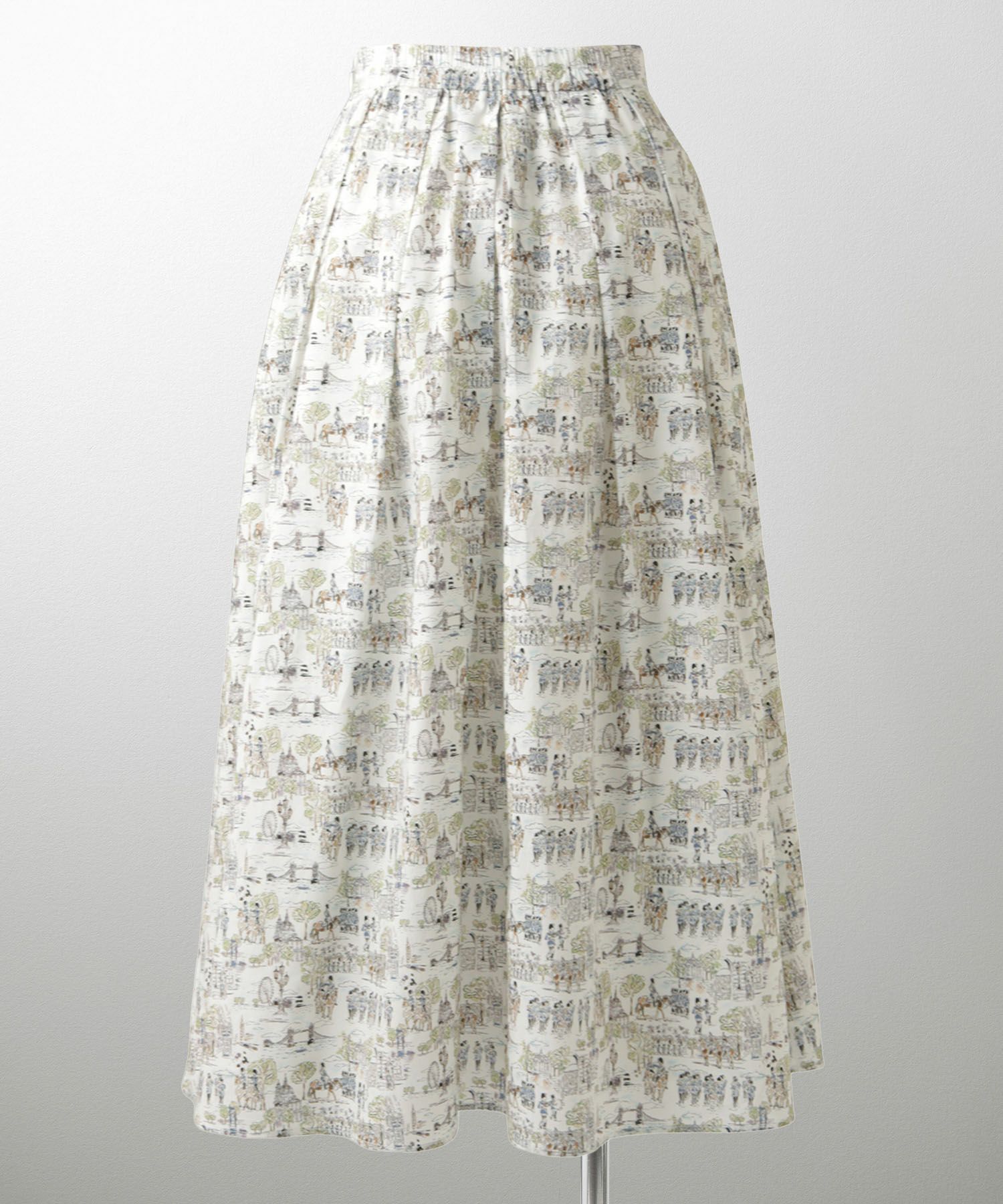 スカート ボトムス レディース ファッション 膝下丈 かわいい きれいめ 柄 リバティ ウォッシャブル 春秋 ジョイントスペース 