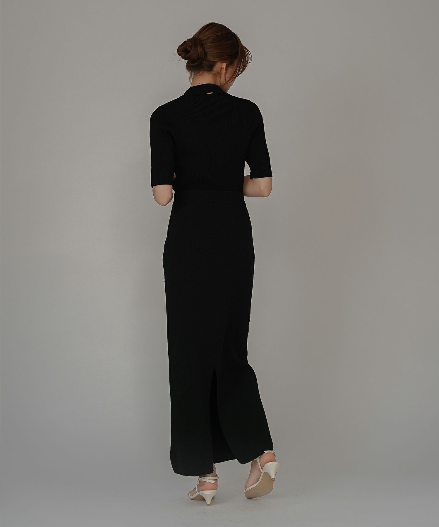 サマーニット スリット入り シンプル 大人可愛い きれいめ カジュアル 通勤 通学 涼しい 快適 無地 Tシャツ風 ニットポロ 上品 体型カバー 大人女子 夏服 海外系 きれいめ 韓国風 韓国系 スタイル盛れ KINO THE KEI