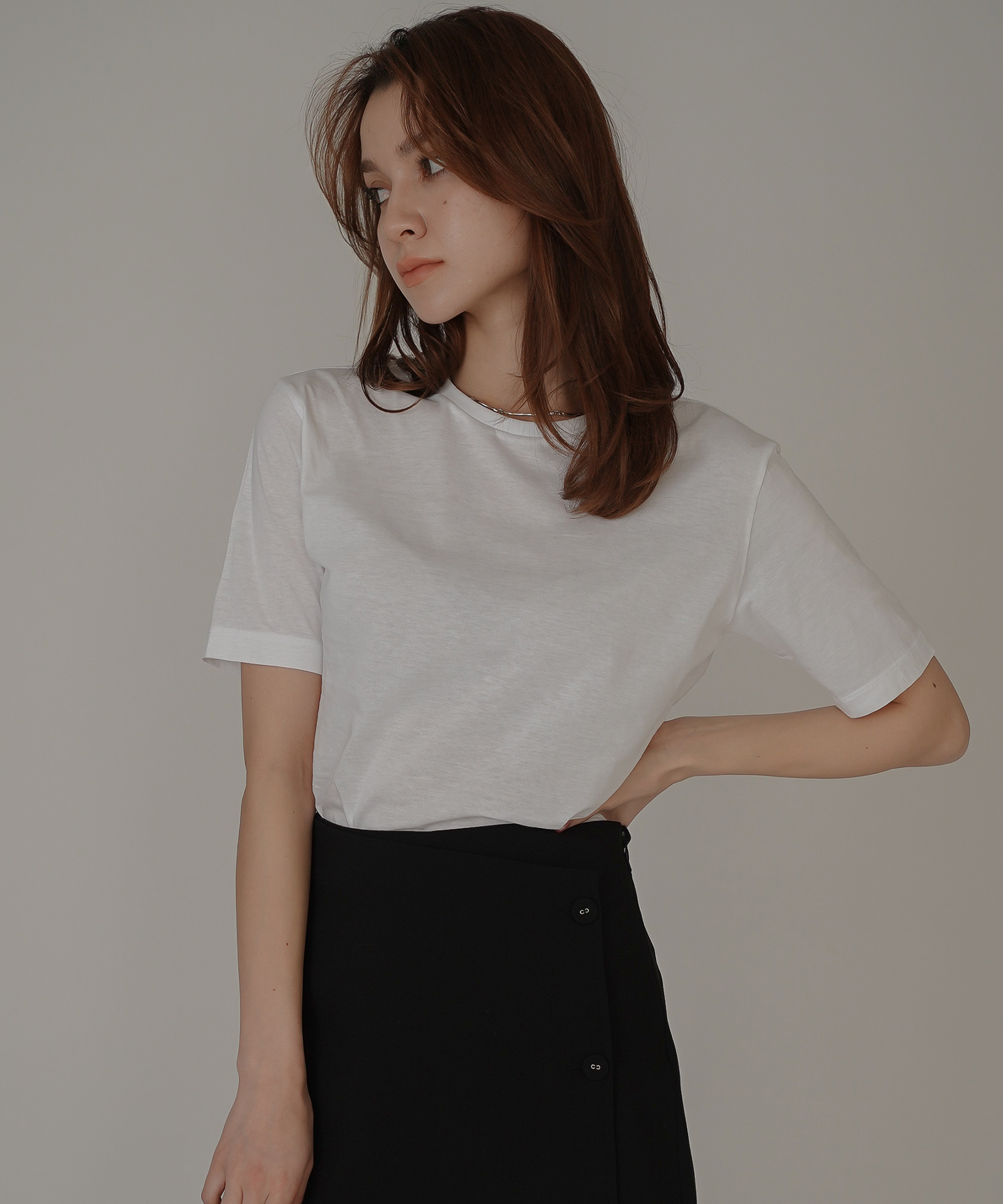 着回し インナートップス オシャレ 無地 女性らしい 韓国風 韓国系 スタイル盛れ カットソー タイトトップス 韓国風 綺麗め 細見え カジュアル KINO THE KEI