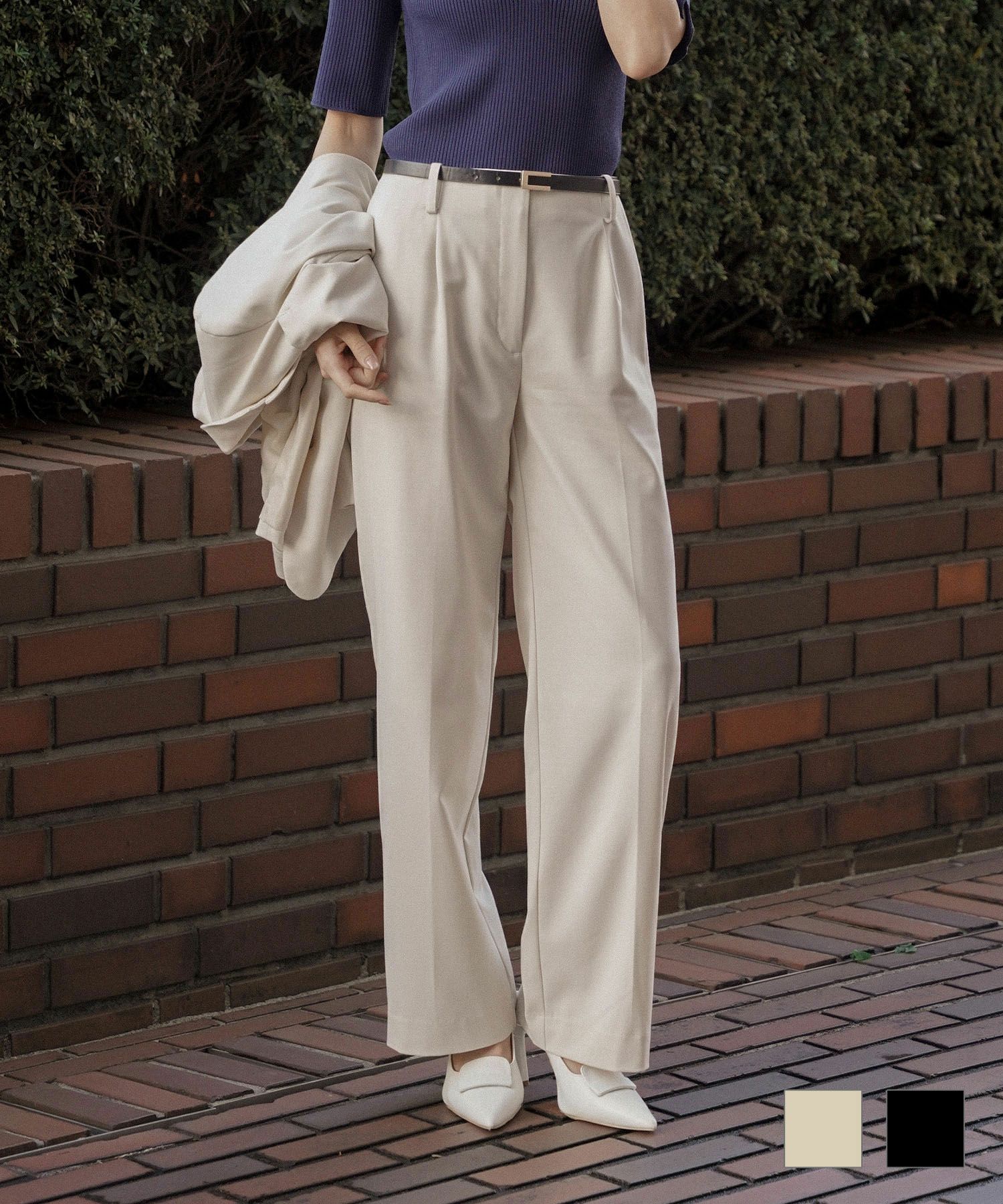 サイドシーム スリム ストレート パンツ KINO THE KEI