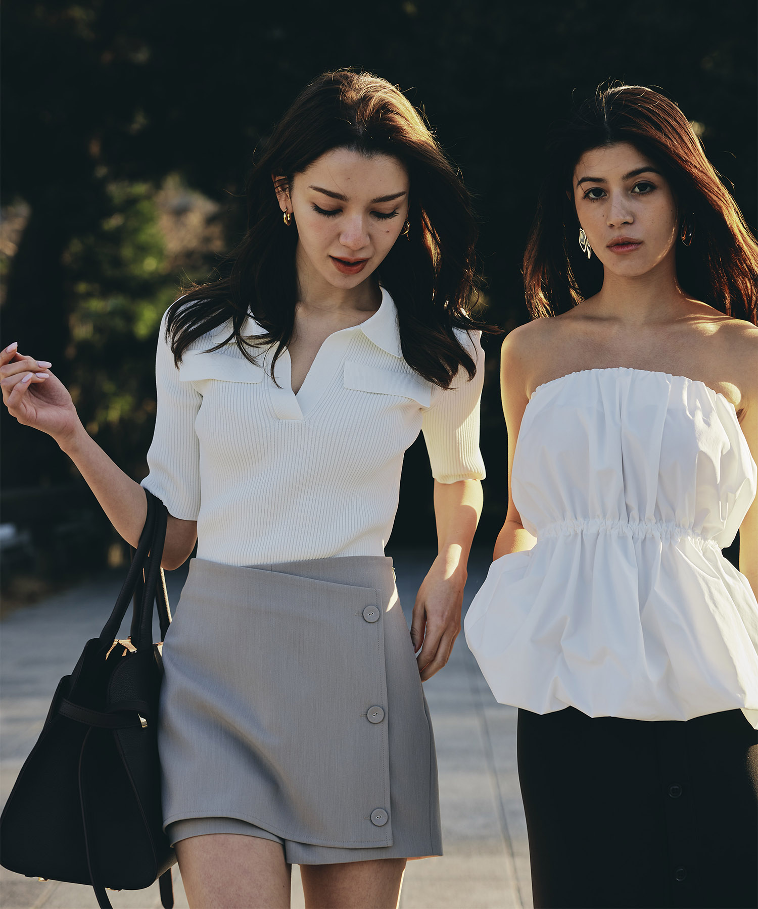 着回し インナー 無地 女性らしい モテコーデ デートコーデ 大人 あざと可愛い 肌見せ 港区 ラウンジ 韓国風 韓国系 カジュアル エレガント 海外系 きれいめ 細見え カジュアル スタイル盛れ KINO THE KEI